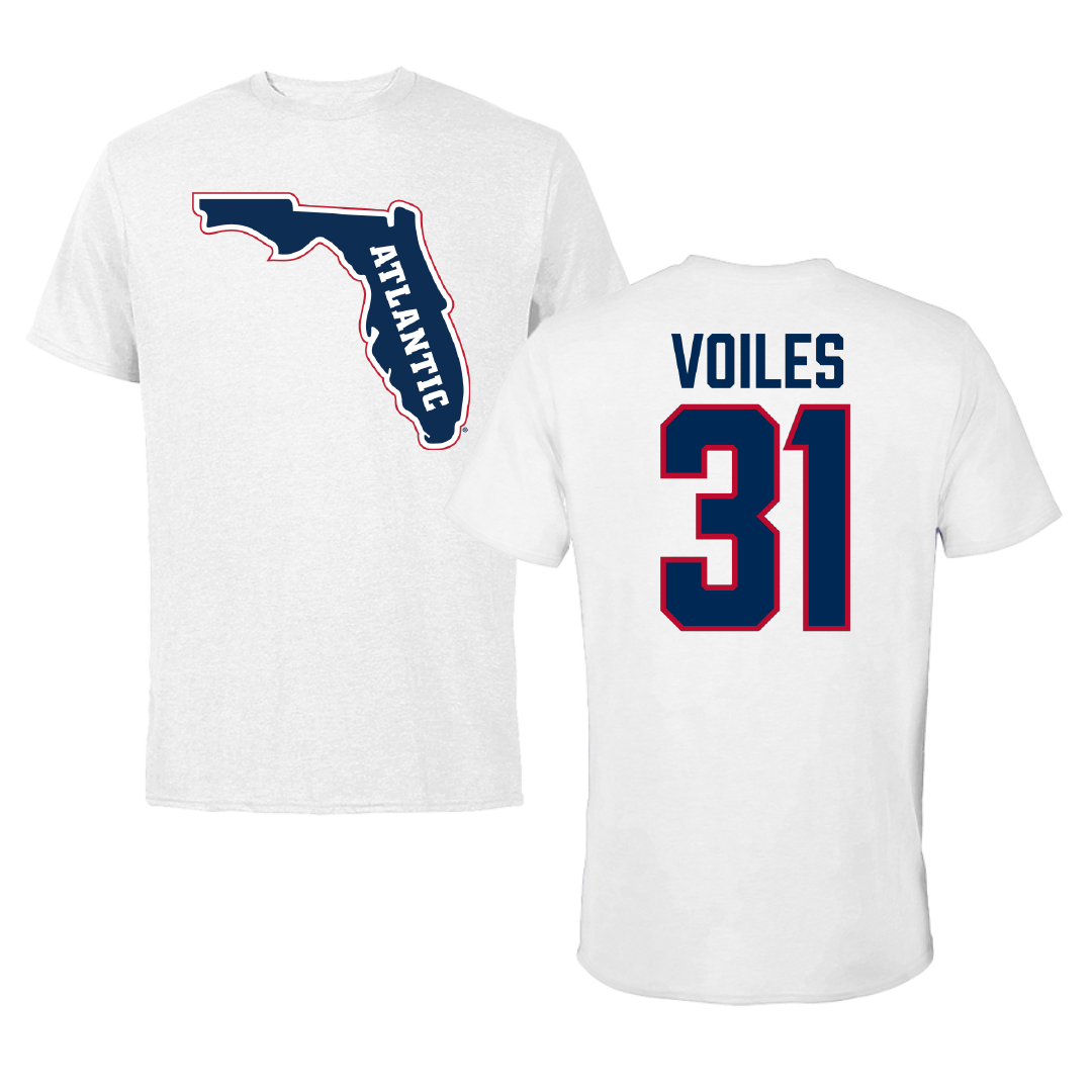 Florida Atlantic University Soccer White Performance Tee - #31 Ednilson Voiles