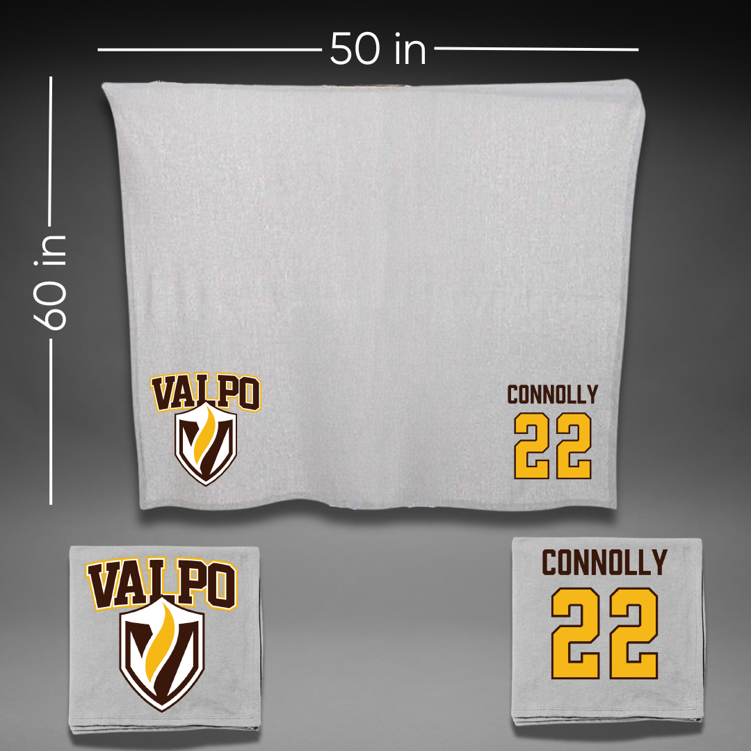 Valparaiso University Basketball (W) Gray Blanket - #22 Nuala Connolly