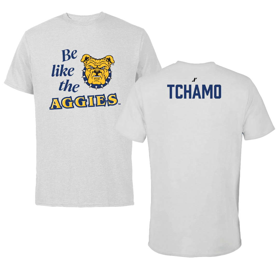 North Carolina A&T State University TF and XC Light Gray Be Like Us Tee - Mamadu Tchamo