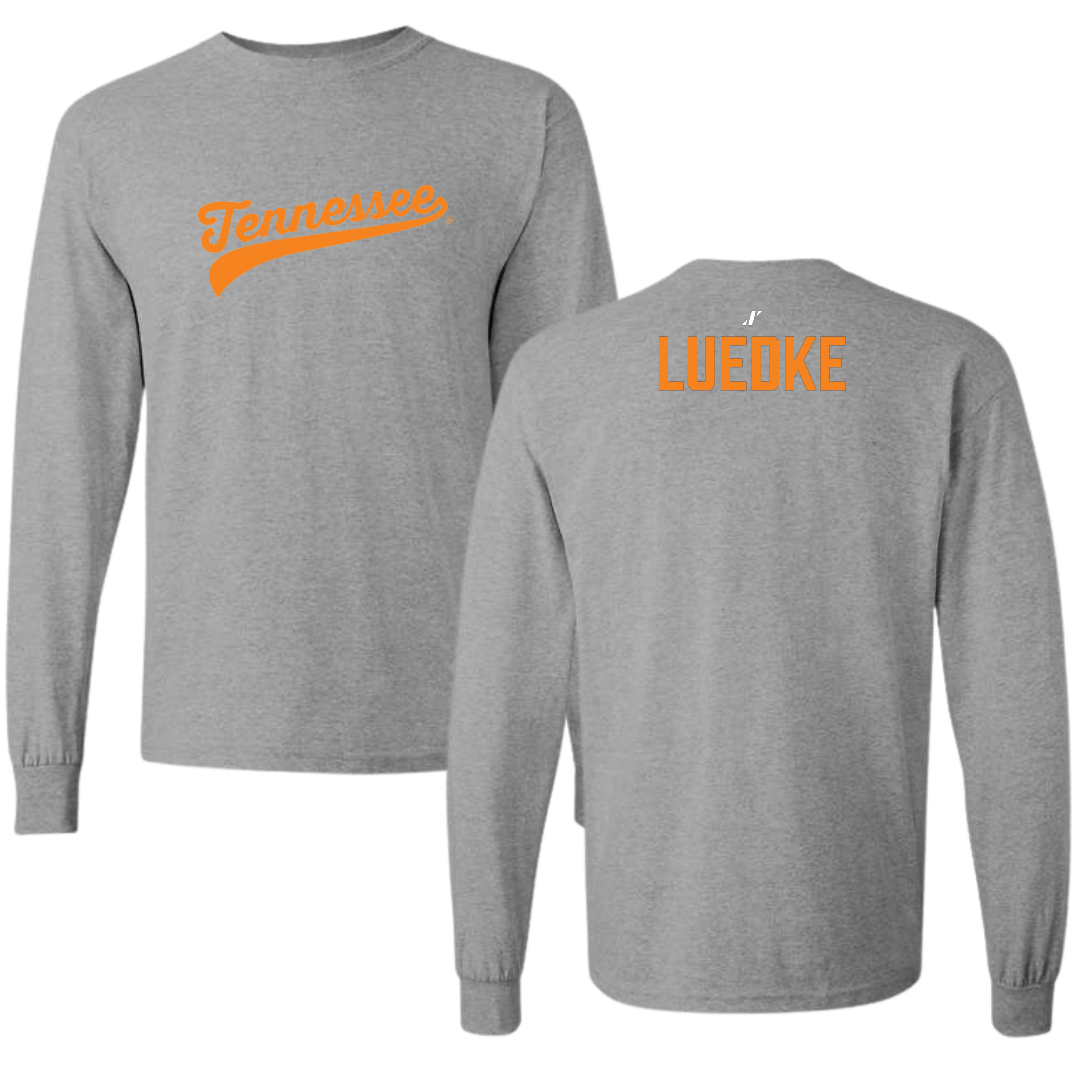 University of Tennessee Swimming & Diving Sport Gray Long Sleeve - Avery Luedke