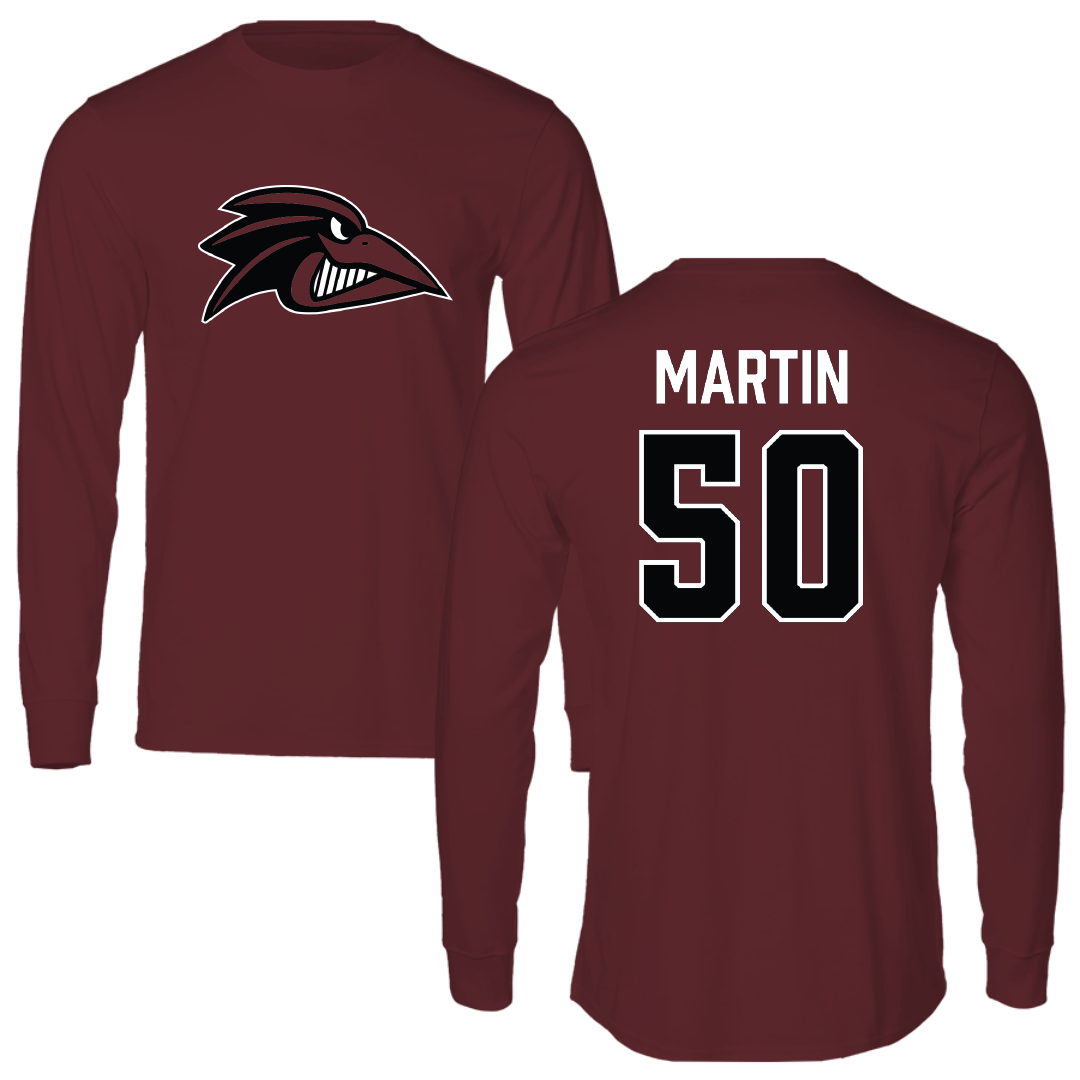 Franklin Pierce University Soccer (M) Maroon Performance Long Sleeve - #50 Jack Martin