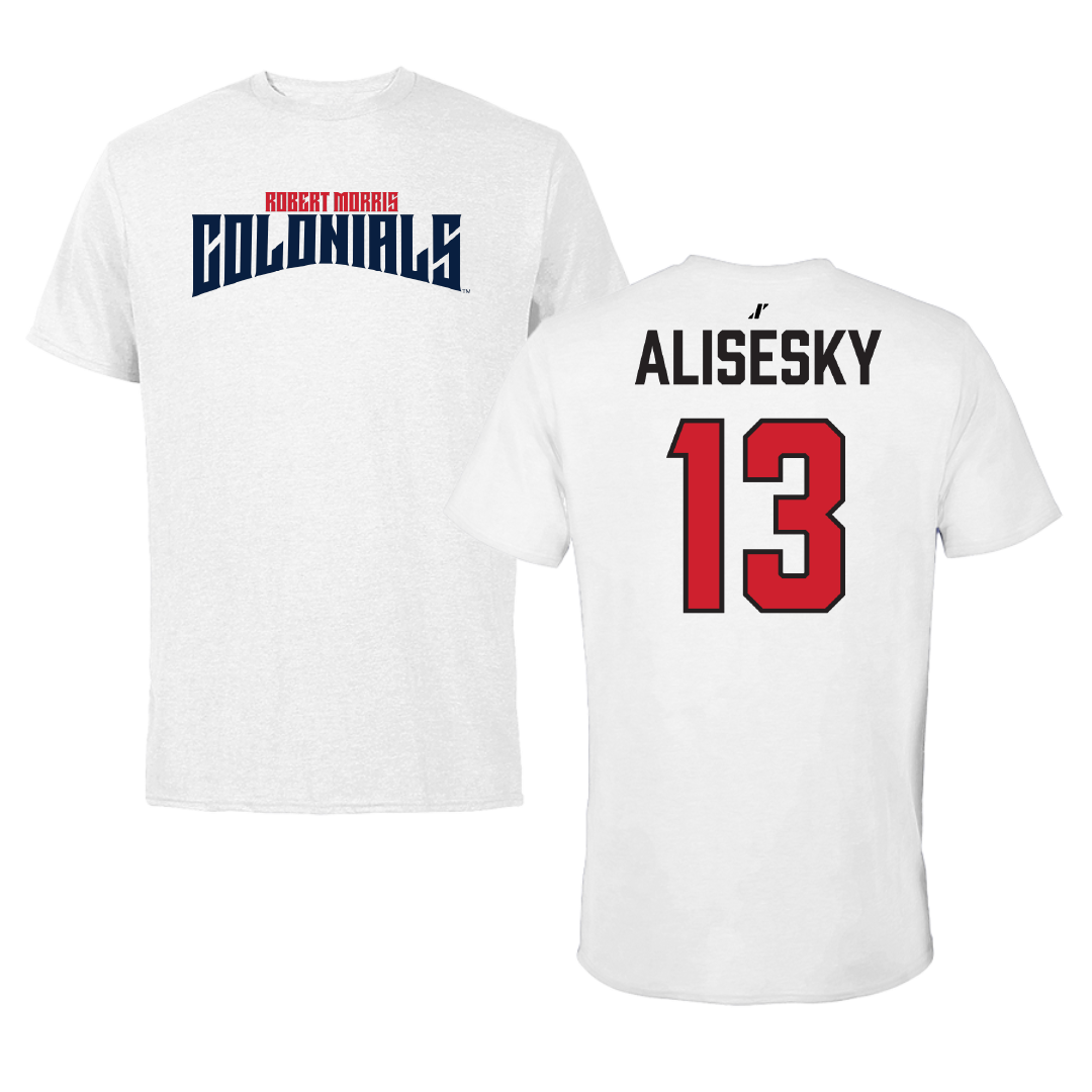 Robert Morris University Softball White Classic Tee - #13 Morgan Alisesky