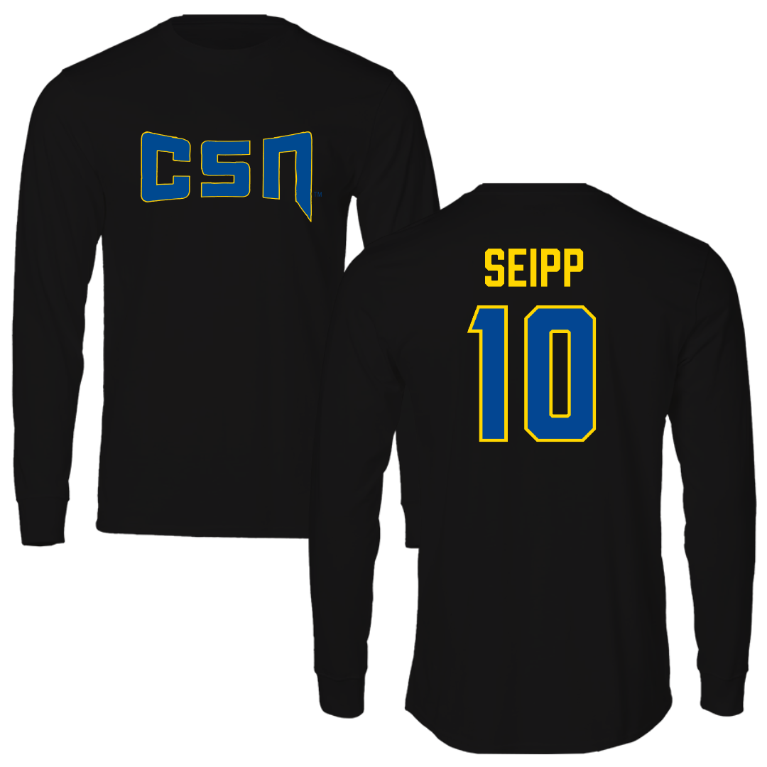 College of Southern Nevada Softball Black Performance Long Sleeve - #10 Addison Seipp