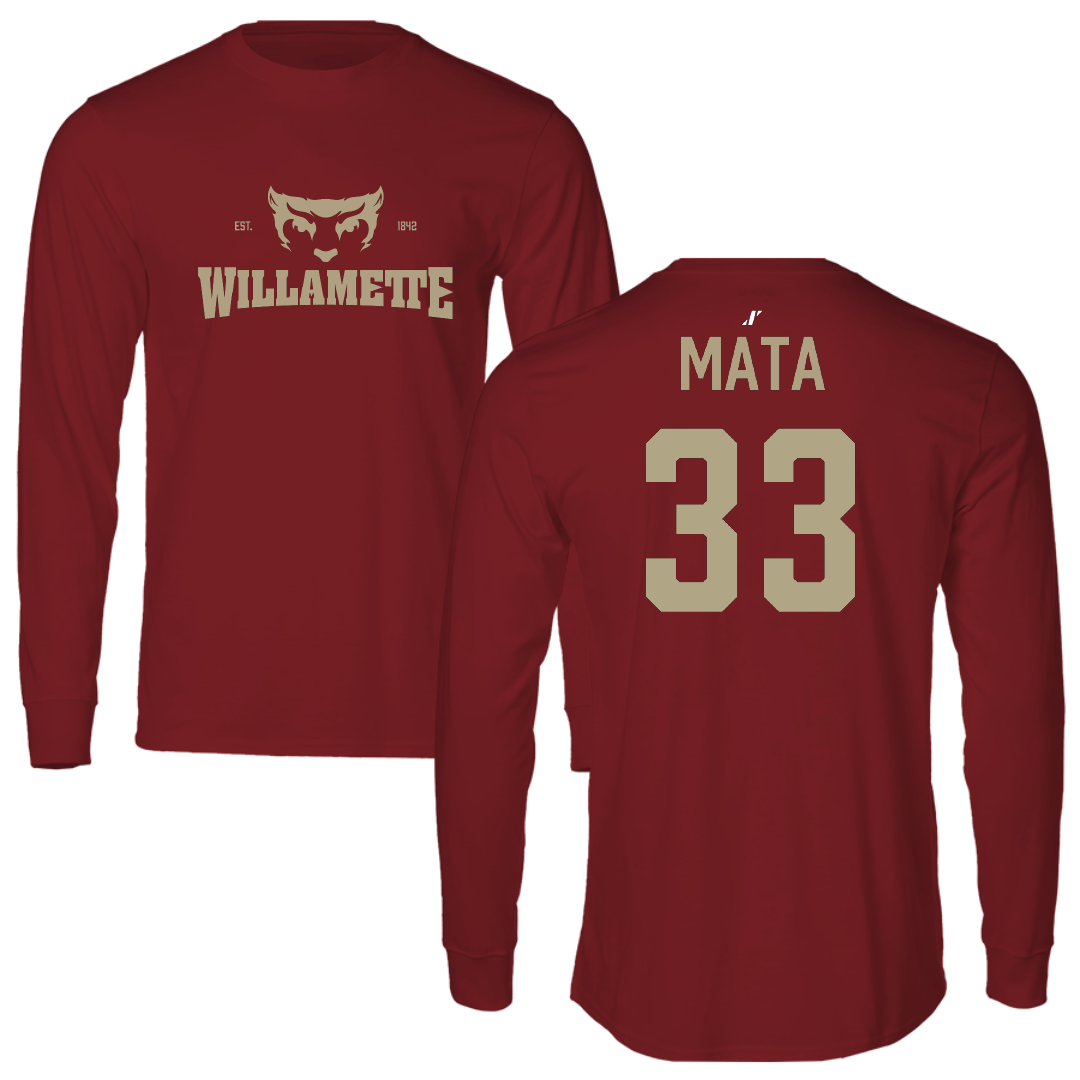 Willamette University Basketball Cardinal General Long Sleeve - #33 Leia Mata