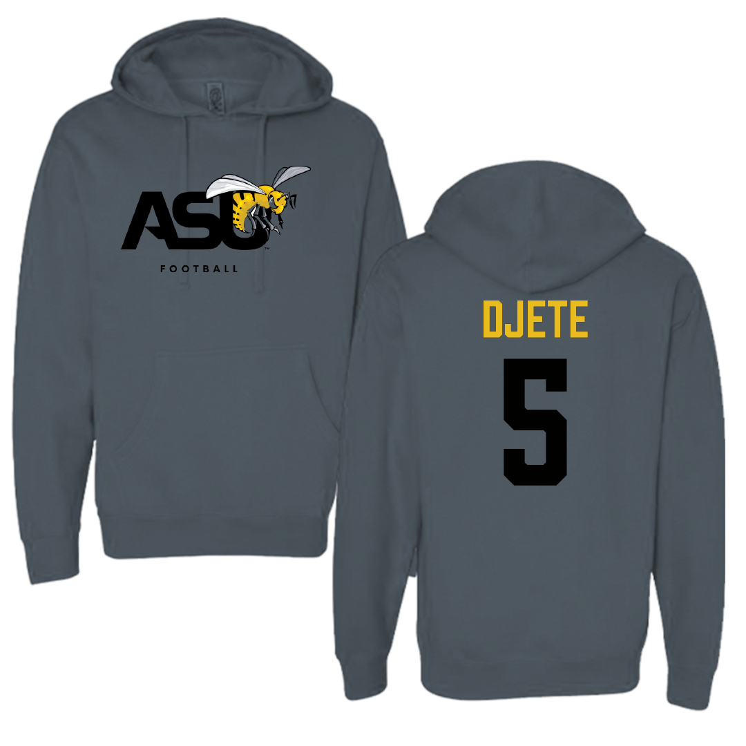 Alabama State University Football Dark Gray Hoodie - #5 Dylan Djete