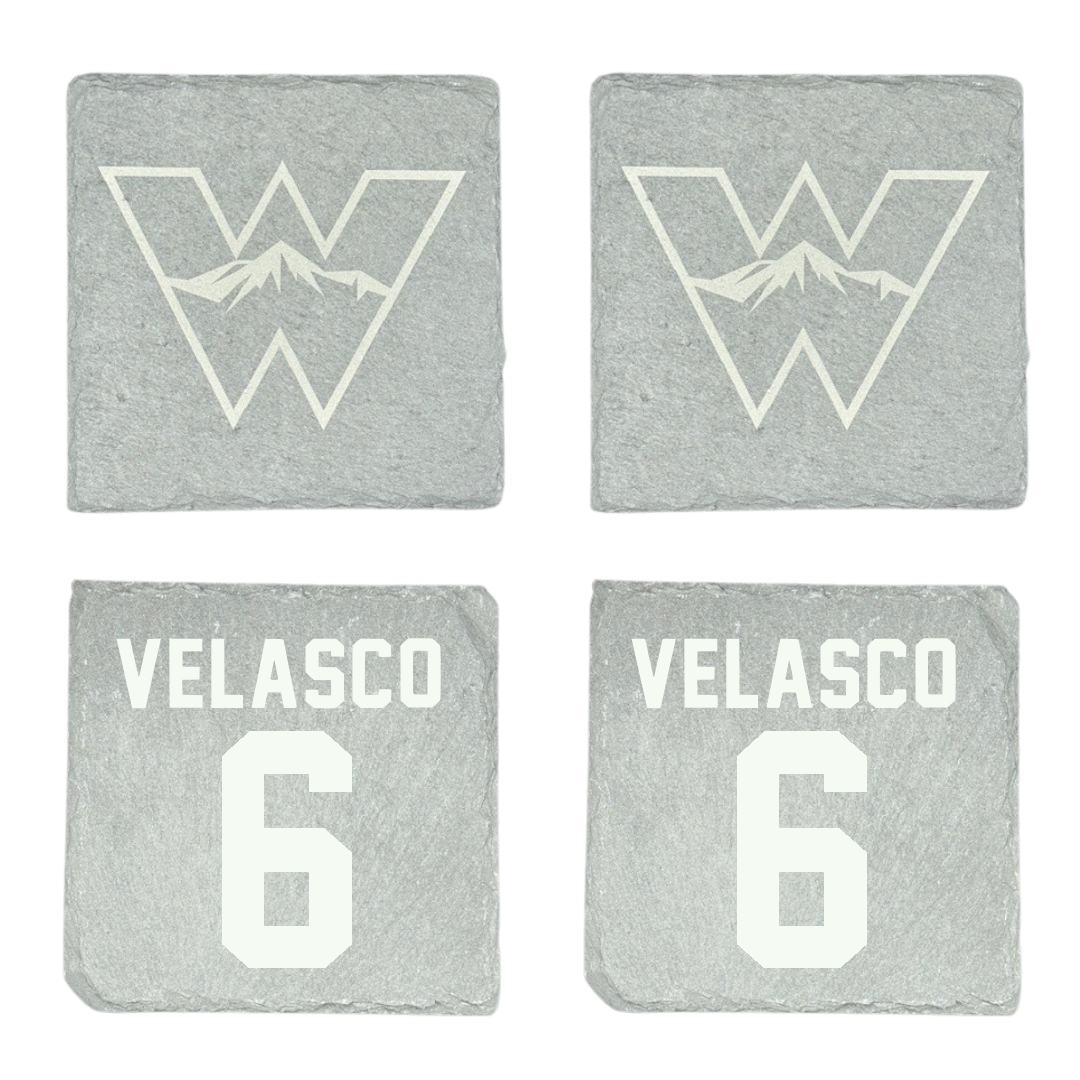 Western Colorado University Soccer Stone Coaster (4 Pack)  - #6 Isabel Velasco