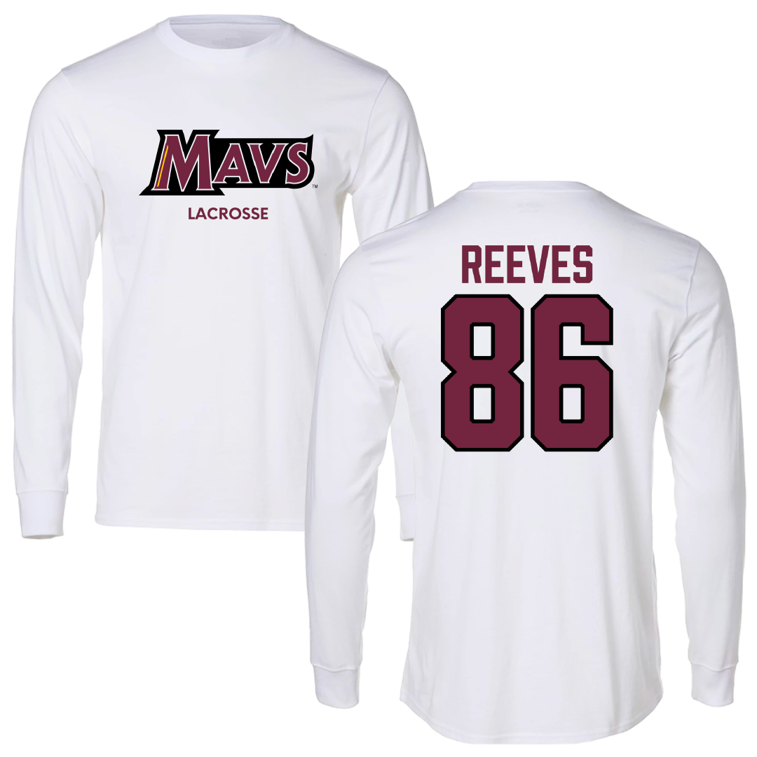 Colorado Mesa University Football White Performance Long Sleeve - #86 Will Reeves