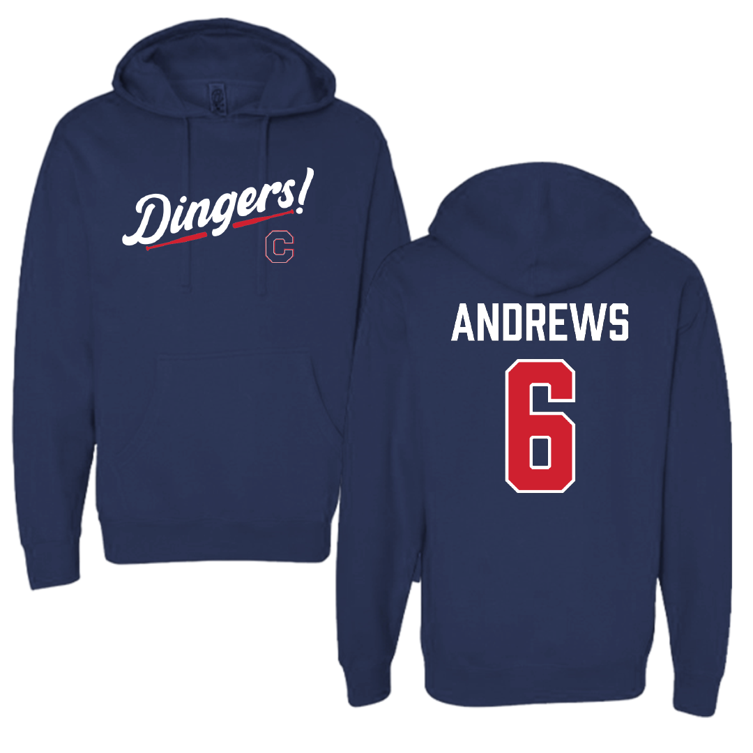 Catawba College Softball Navy Dingers Hoodie - #6 Chloe Andrews
