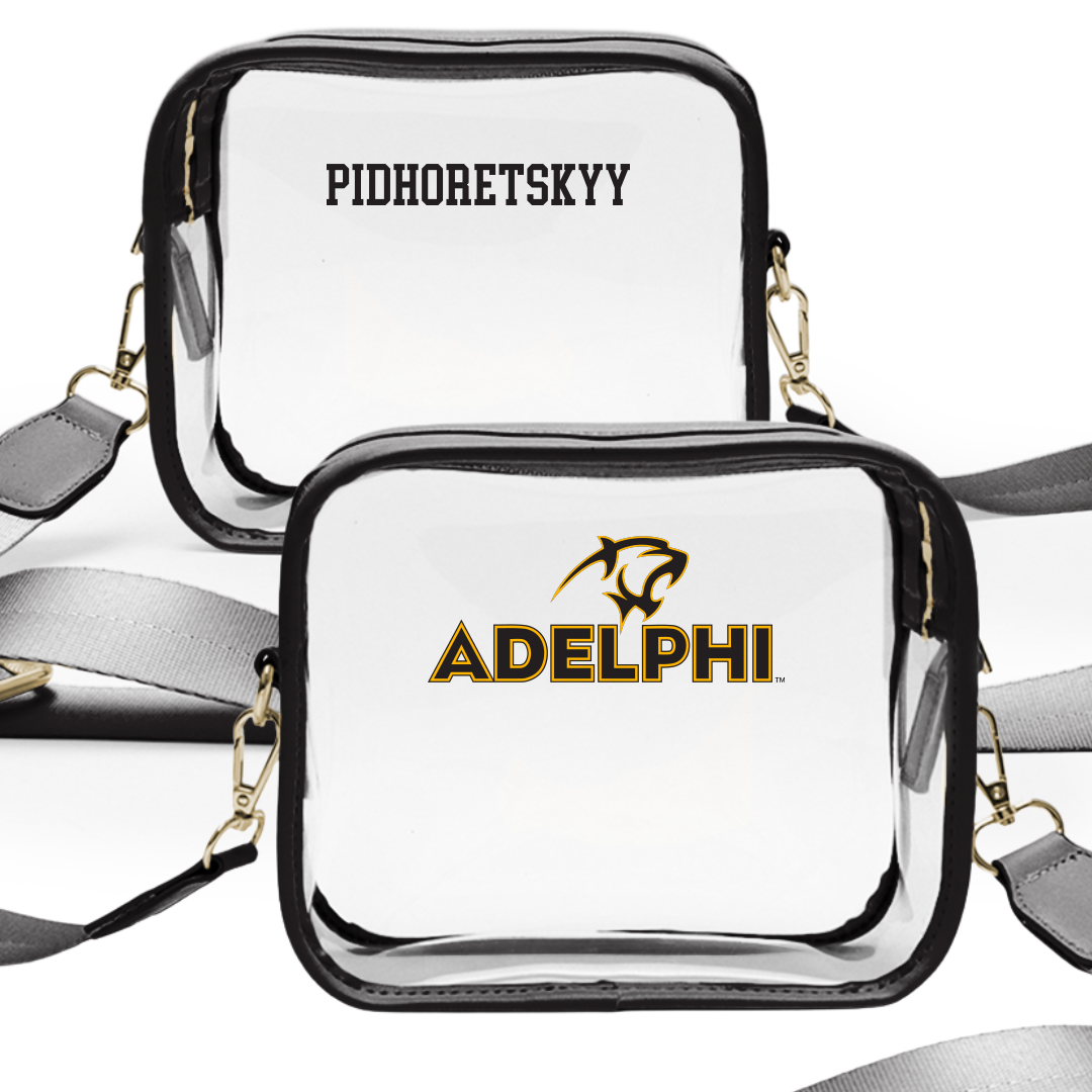 Adelphi University Swimming & Diving Black Clear Stadium Bag - Valerii Pidhoretskyy