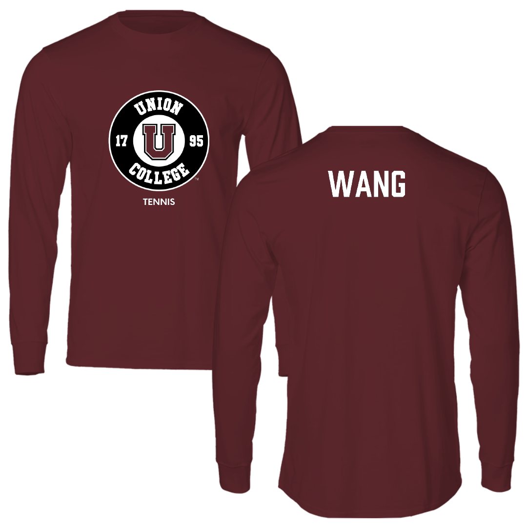 Union College Tennis (M) Maroon Performance Long Sleeve - David Wang