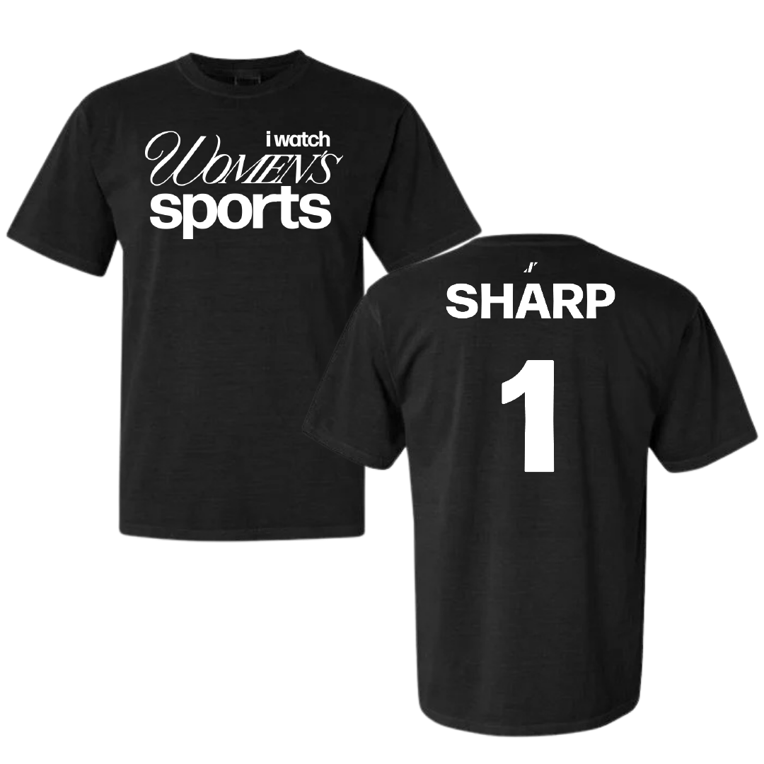 Northwestern State University Softball Black WHM Comfort Colors Tee - #1 Skye Sharp
