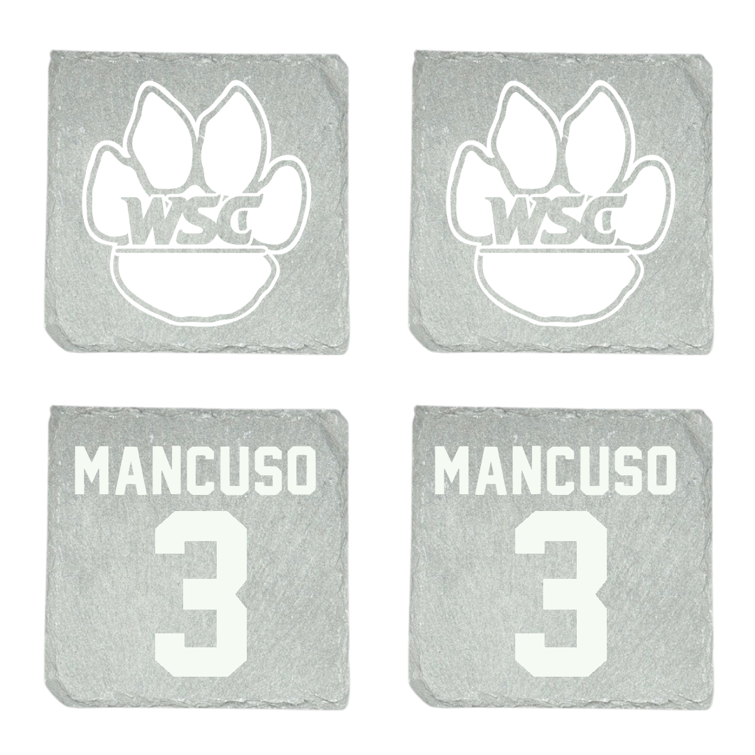 Wayne State College (Nebraska) Soccer Stone Coaster (4 Pack)  - #3 Morgan Mancuso