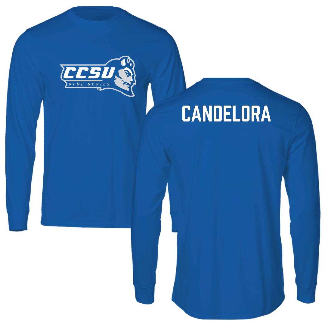 Central Connecticut State University Baseball Blue Devils Performance Long Sleeve - Brandon Candelora