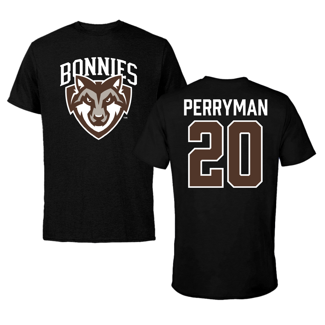 St. Bonaventure University Lacrosse Black Performance Tee - #20 Chase Perryman