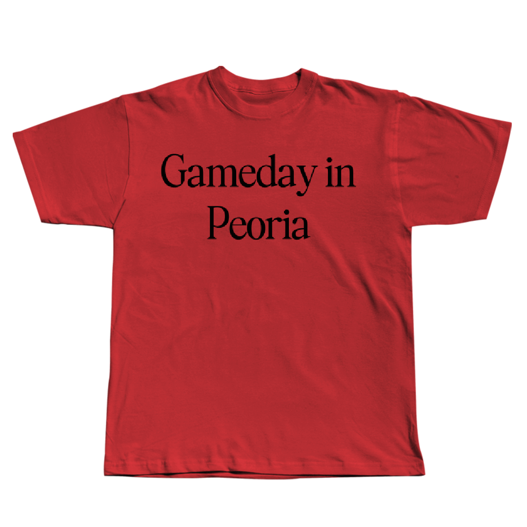 Bradley University Baseball Red Gameday Tee - #25 Cal Leighton