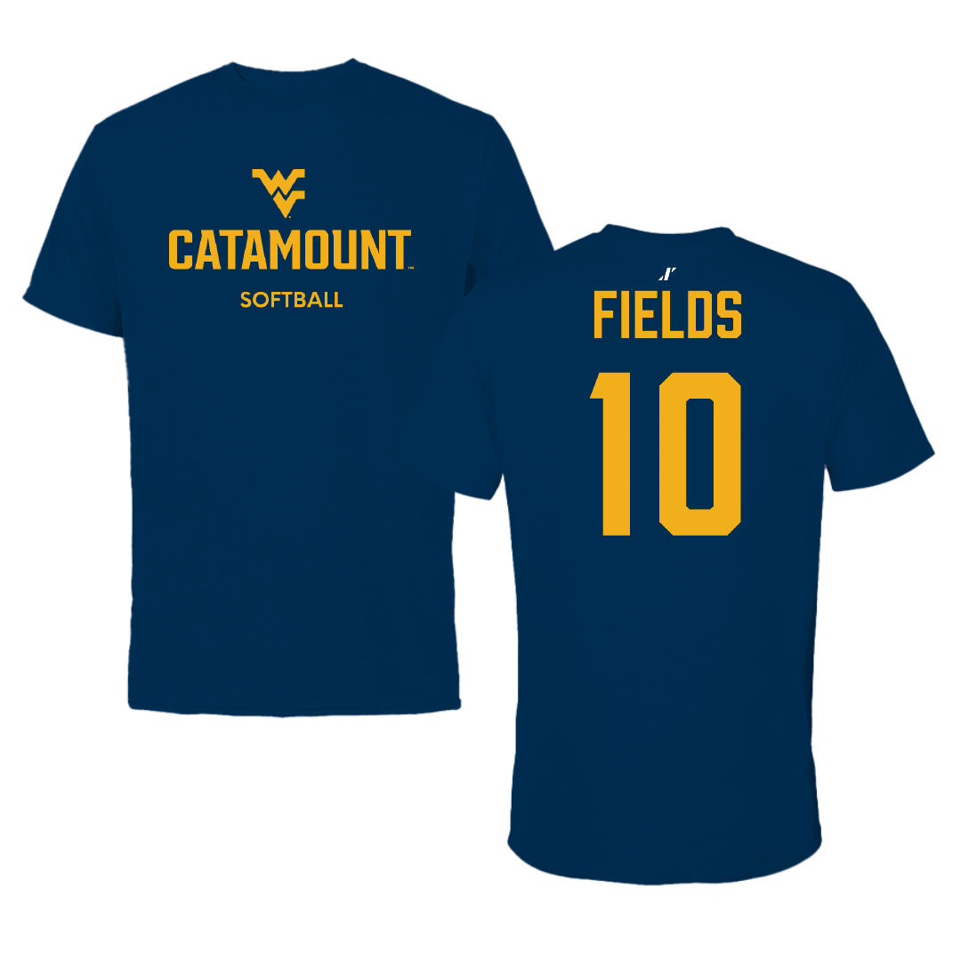 Potomac State College Softball Navy Performance Tee - #10 Maddie Fields