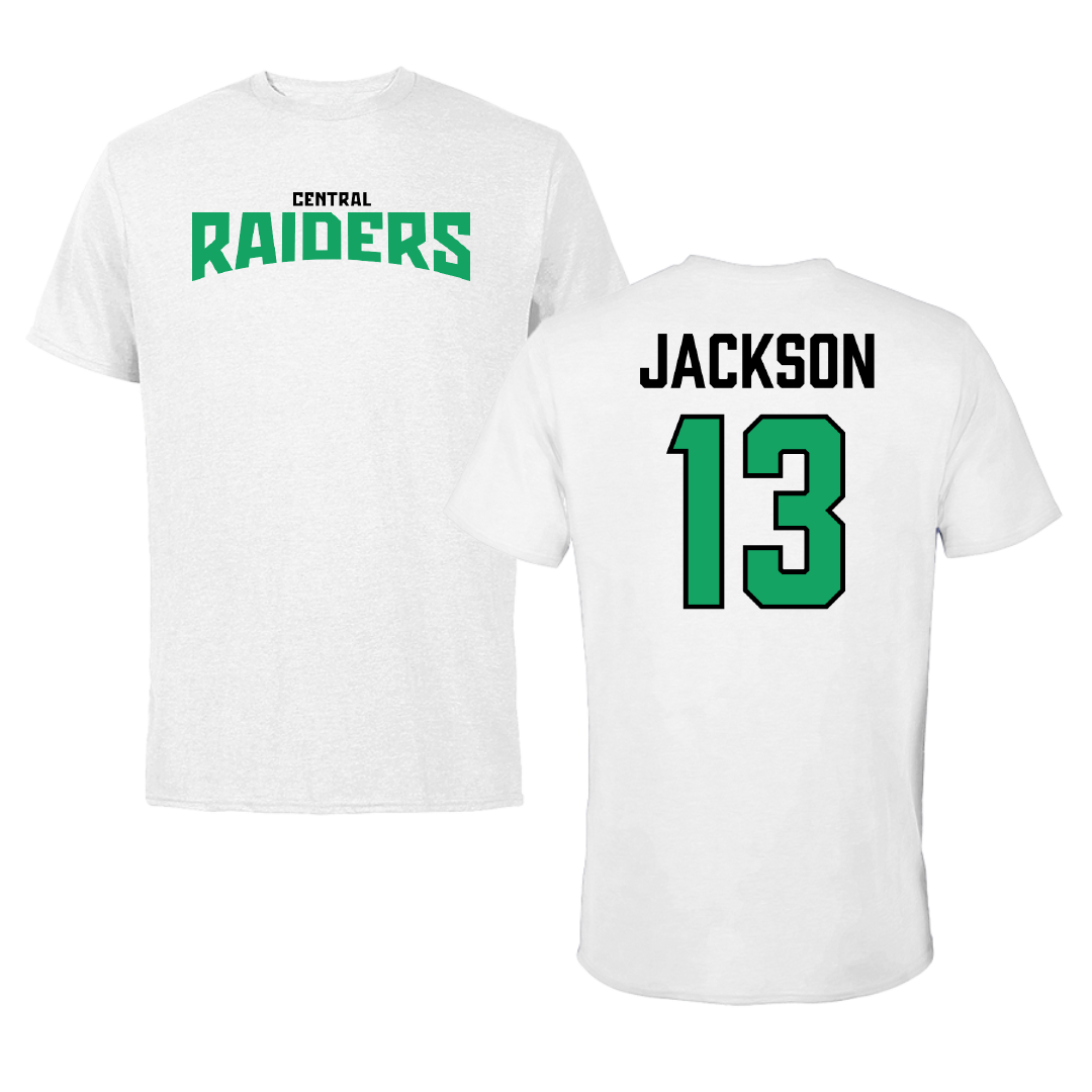 Central Community College at Columbus Volleyball (W) White Classic Tee - #13 Cayleigh Jackson
