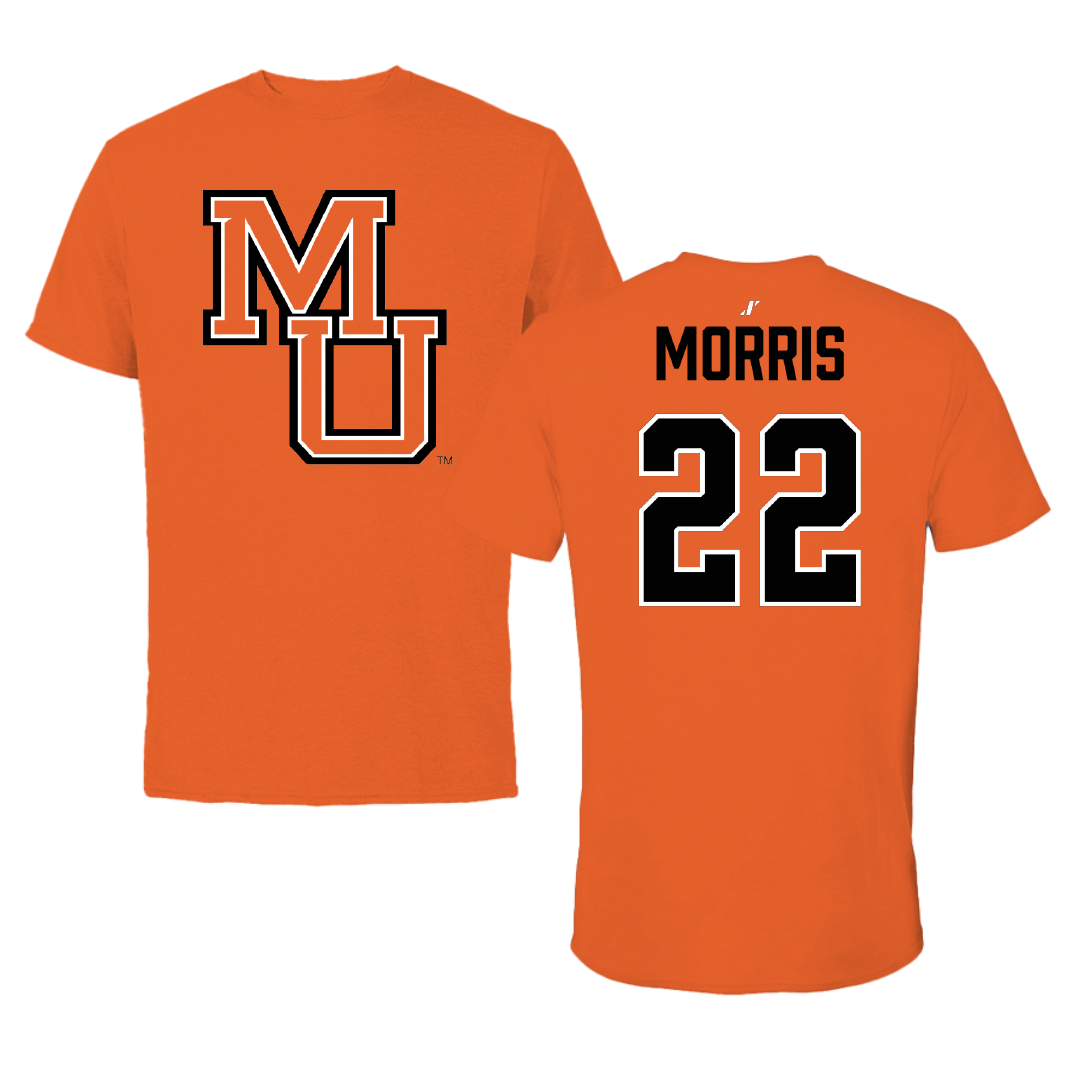 Mercer University Softball Orange Performance Tee - #22 Ella Morris