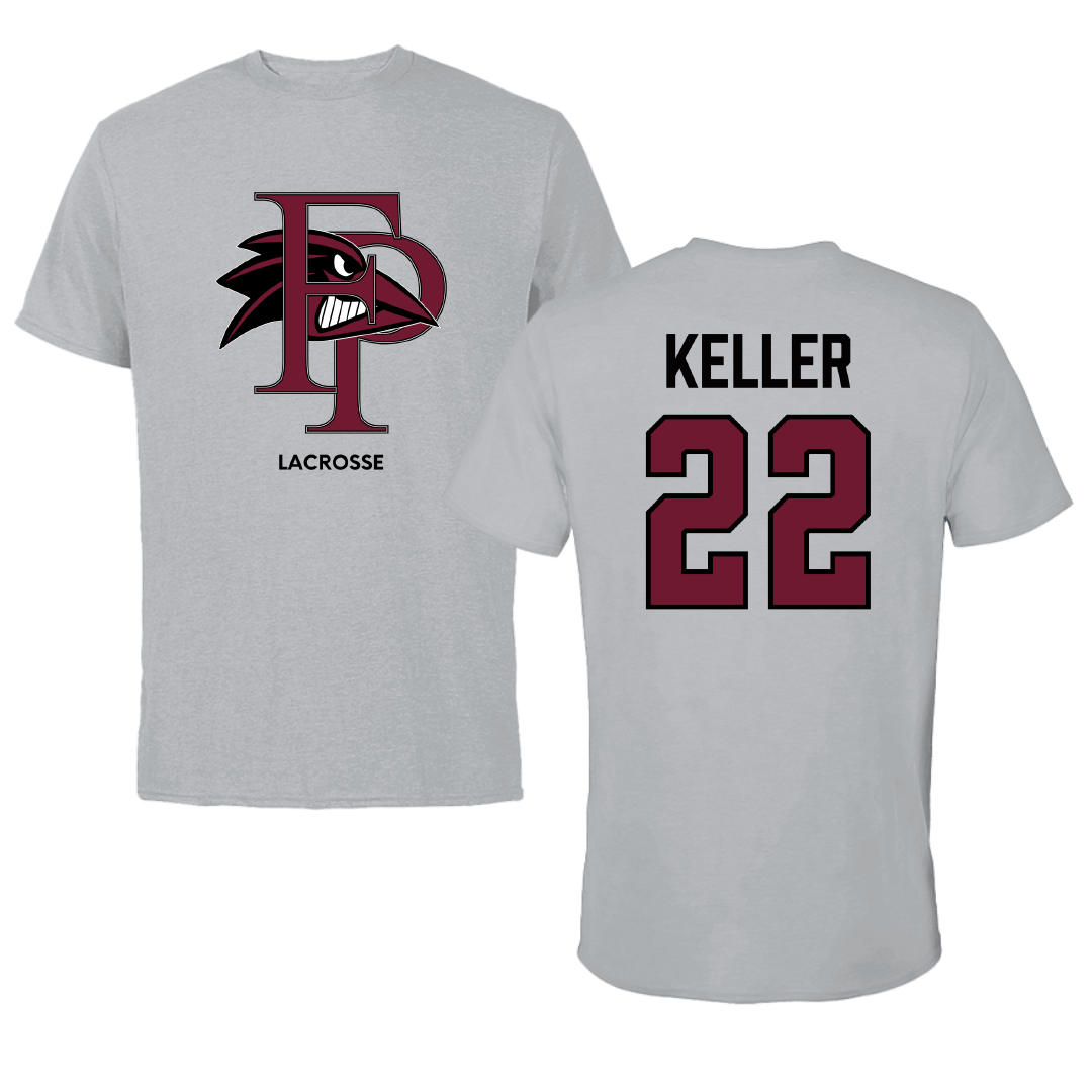 Franklin Pierce University Lacrosse (W) Sport Gray Tee - #22 Cece Keller