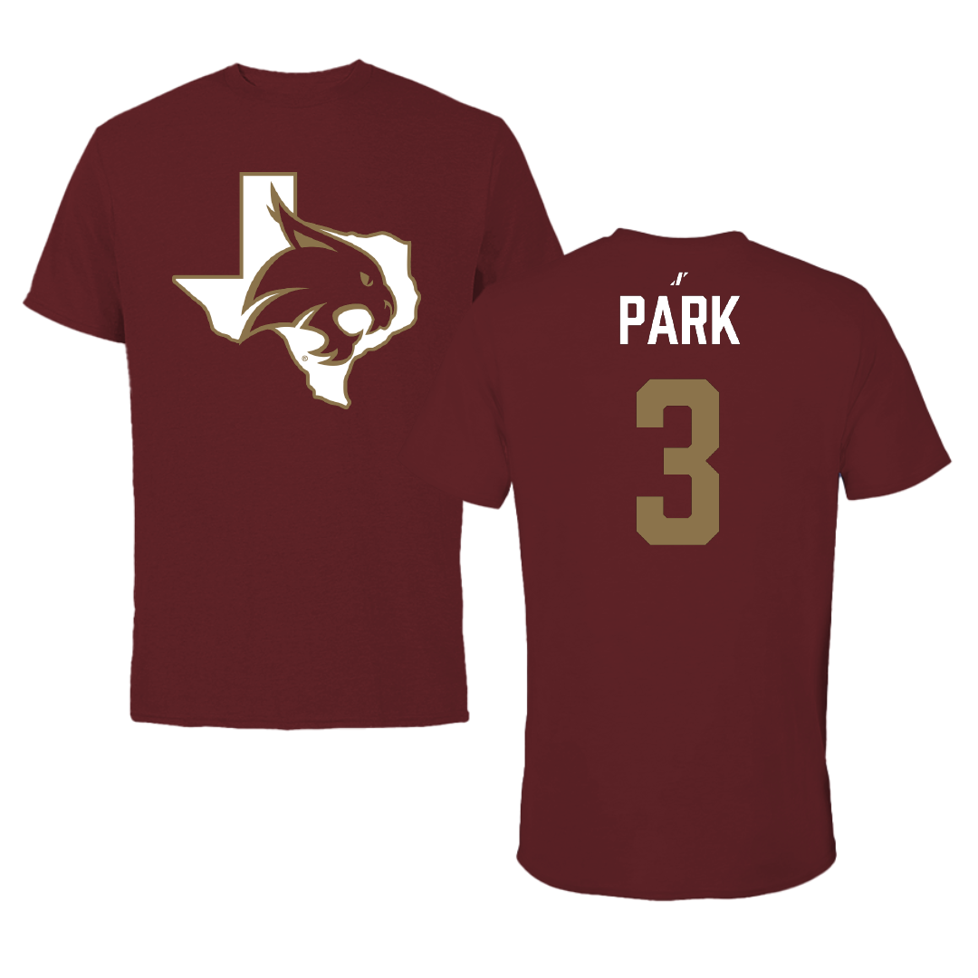 Texas State University Baseball Maroon State Tee - #3 Dawson Park