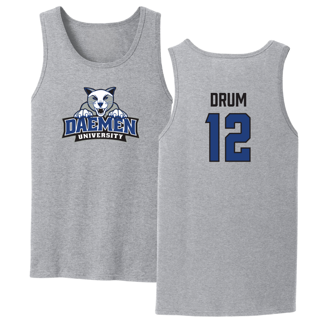 Daemen University Volleyball Sport Gray Tank Top - #12 Jonas Drum