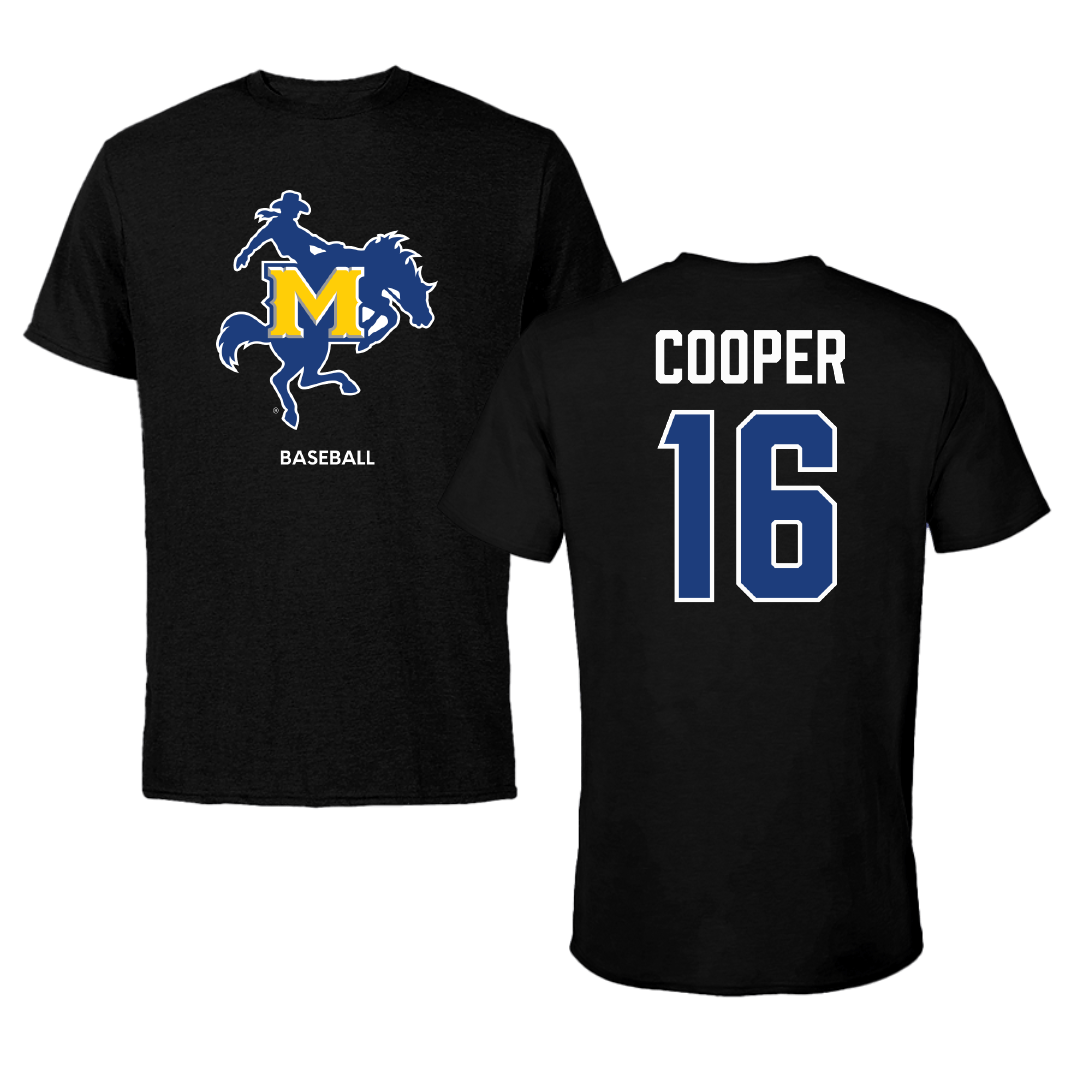 McNeese State University Baseball Black Tee - #16 Korey Cooper