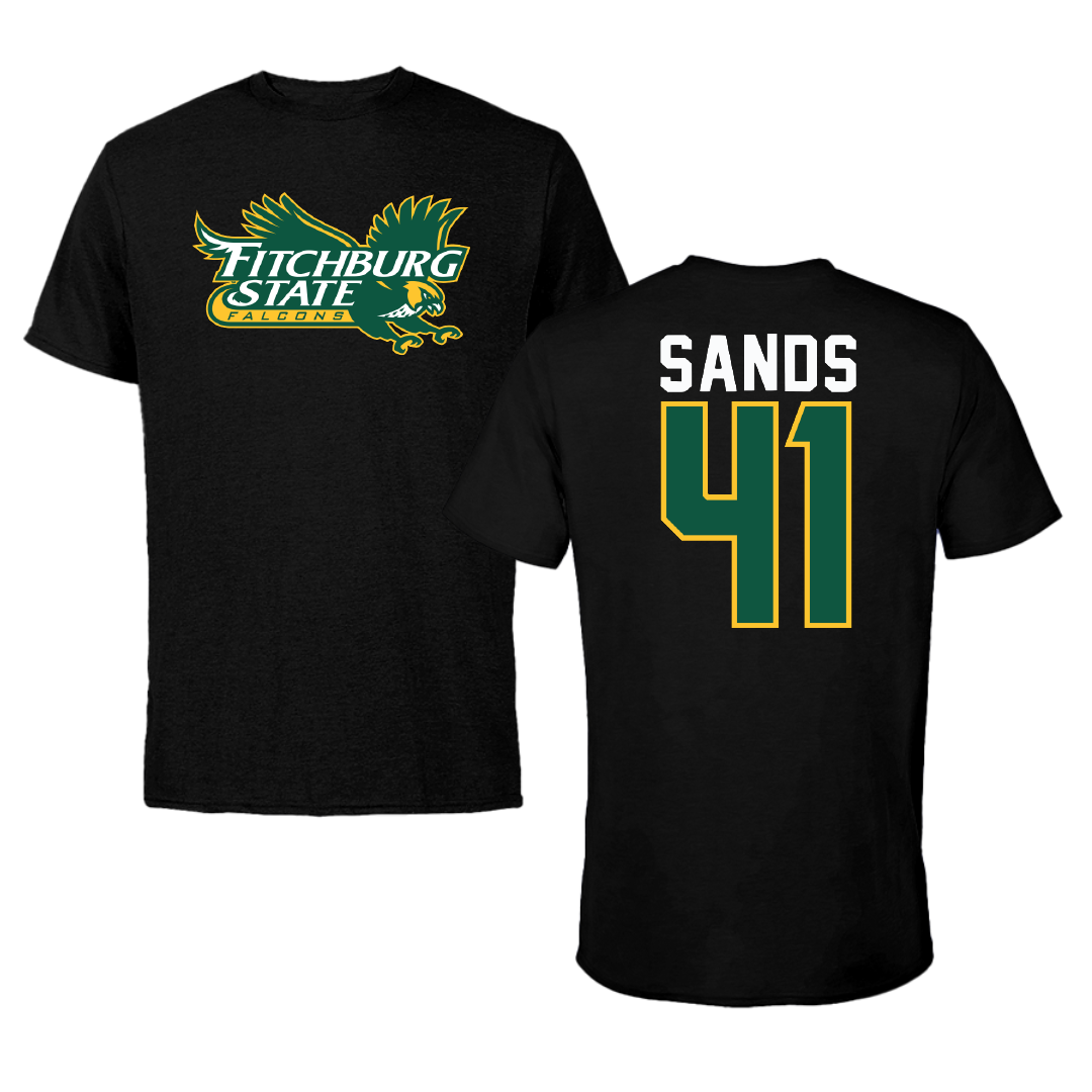 Fitchburg State University Football Black Tee - #41 Hunter Sands