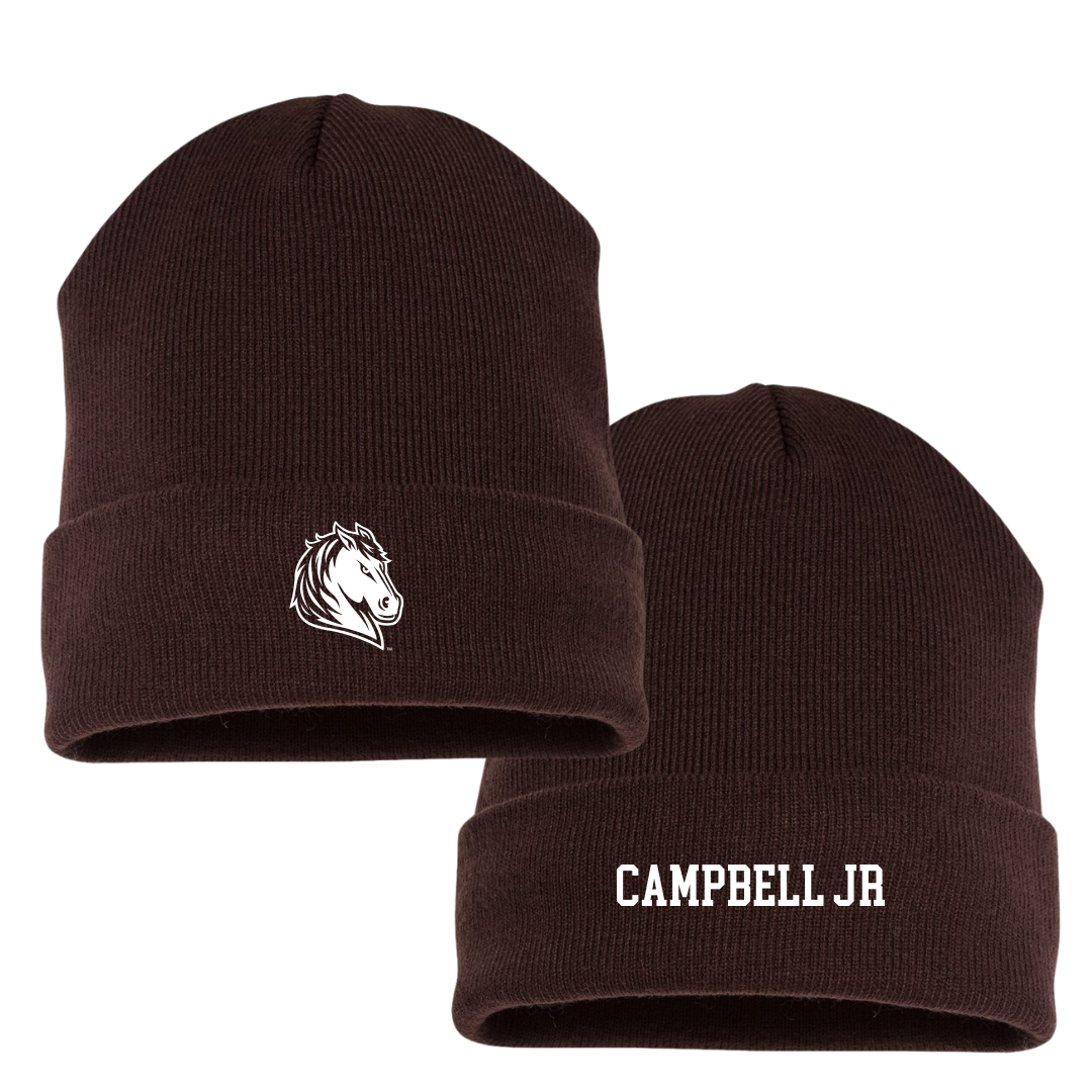 Southwest Minnesota State University Football Brown Beanie - #1 Sam Campbell Jr