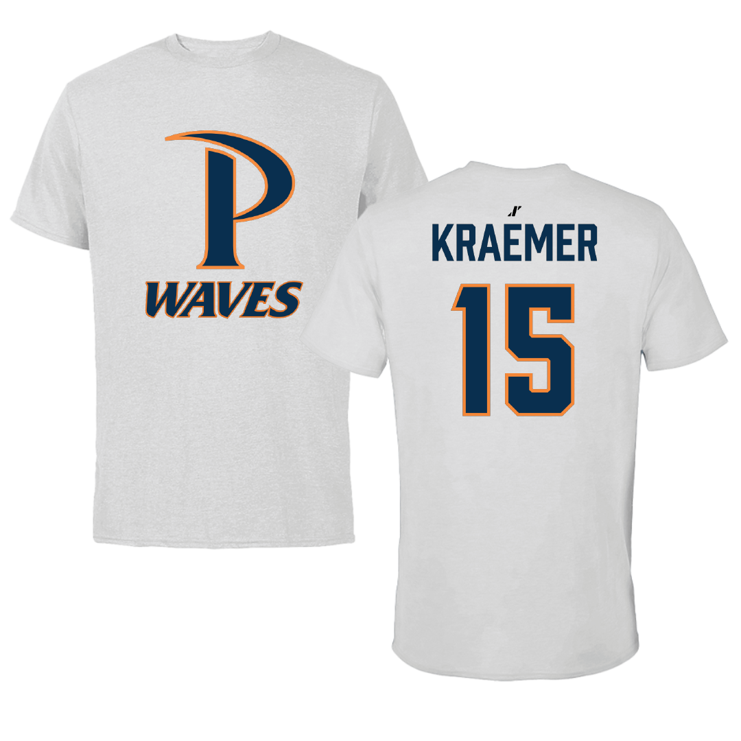 Pepperdine University Baseball Light Gray Performance Tee - #15 William Kraemer