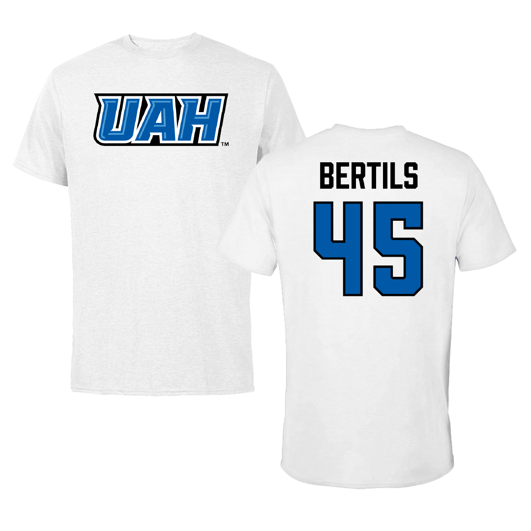 Huntsville Lacrosse (M) White Performance Tee - #45 Jake Bertils