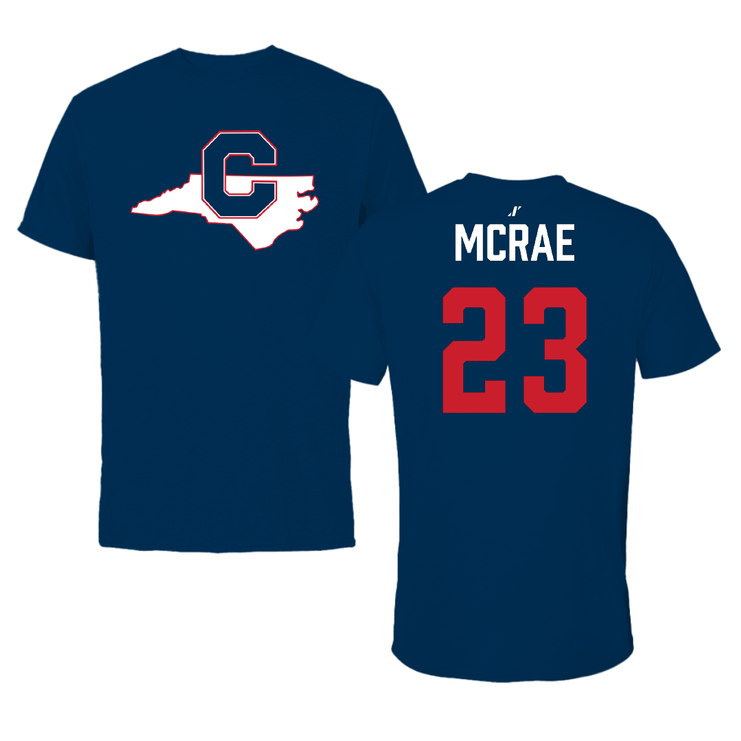 Catawba College Softball Navy State Performance Tee - #23 Carmen McRae