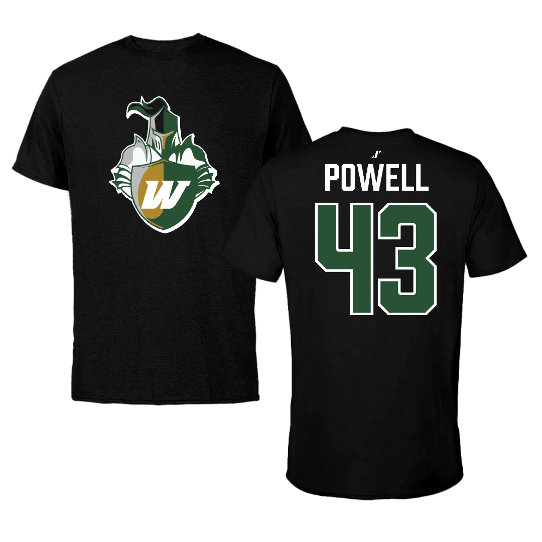Webber International University Softball Black Performance Tee - #43 Caidyn Powell