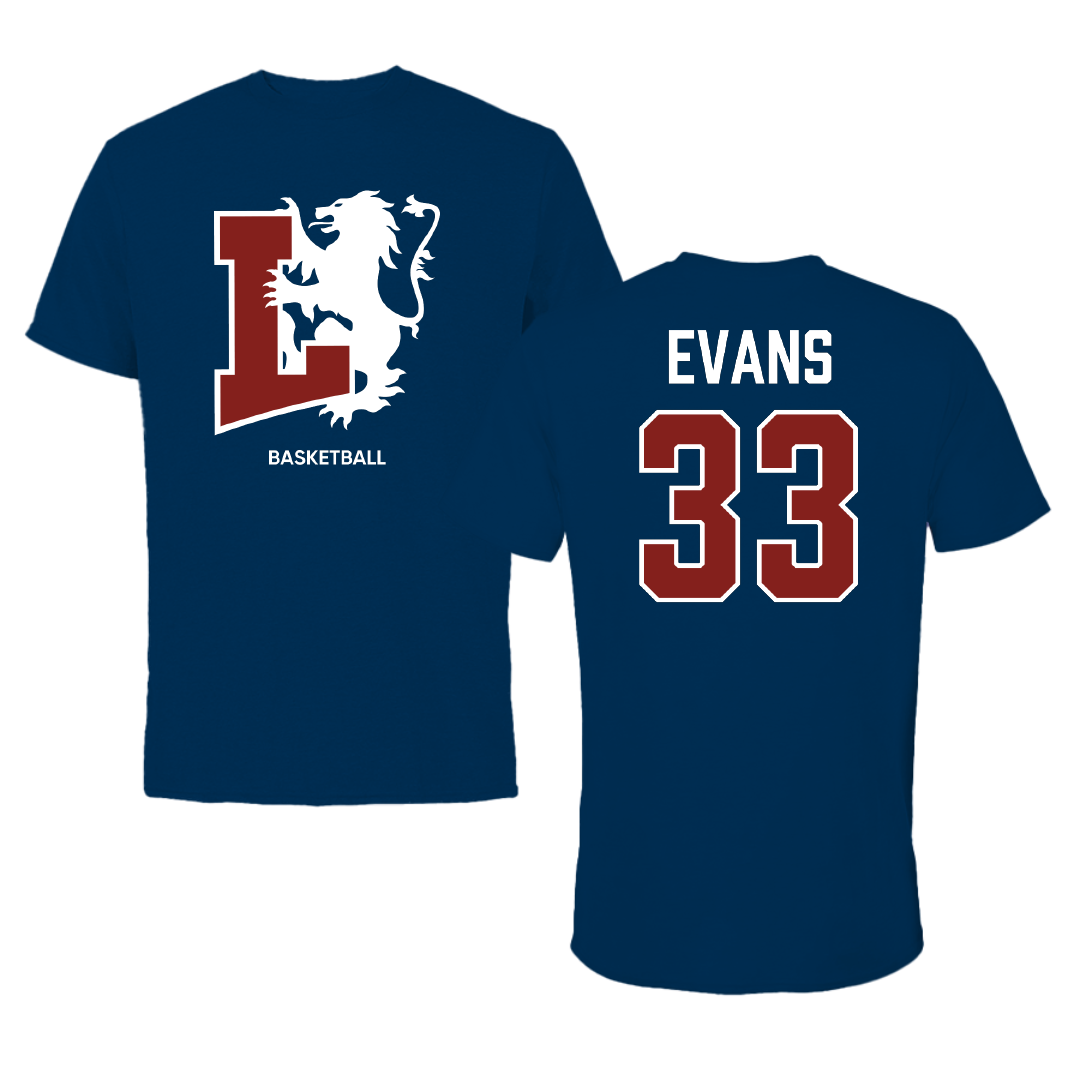 Lyon College Basketball (W) Navy Tee - #33 Niya Evans