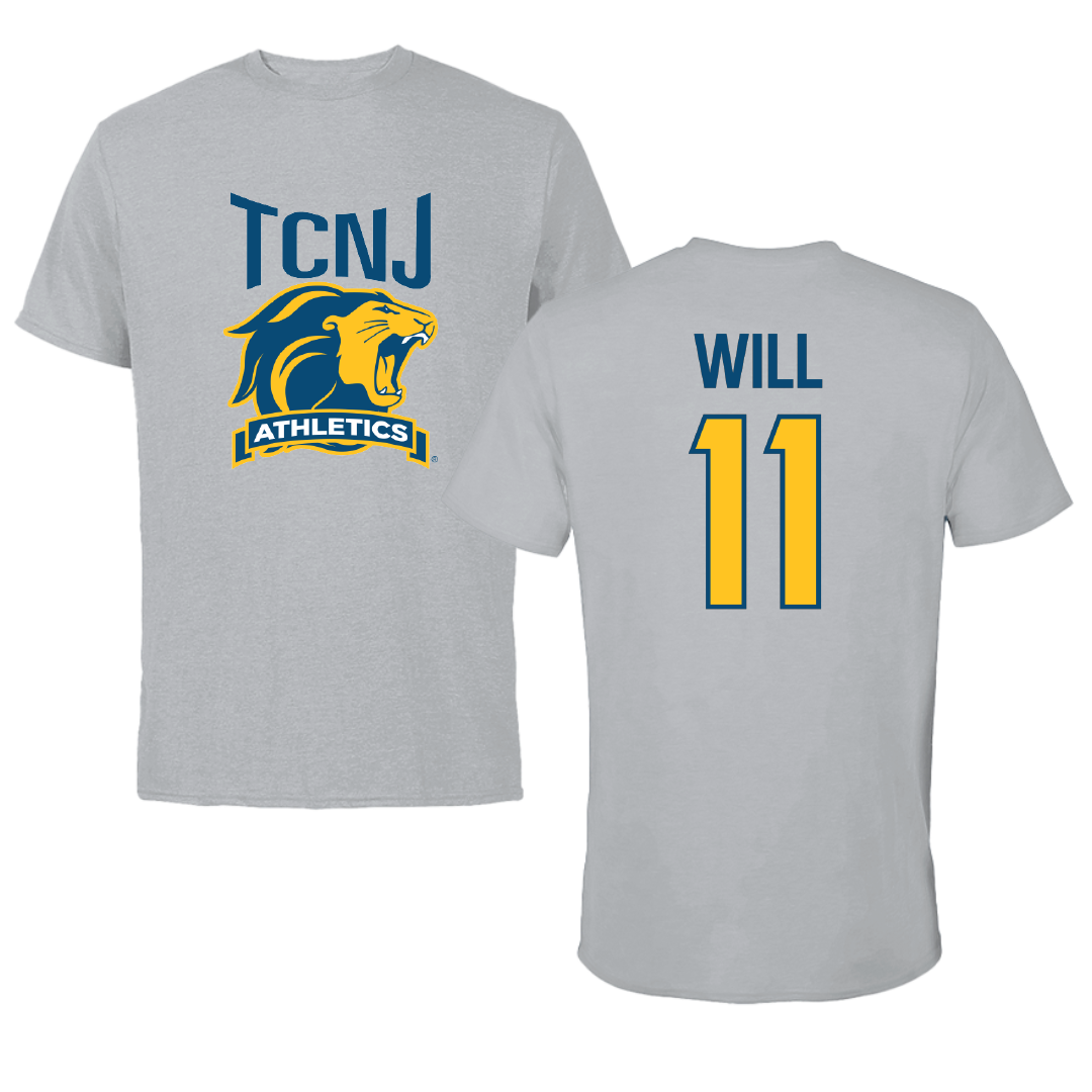 The College of New Jersey Soccer (M) Sport Gray Tee - #11 Matt Will