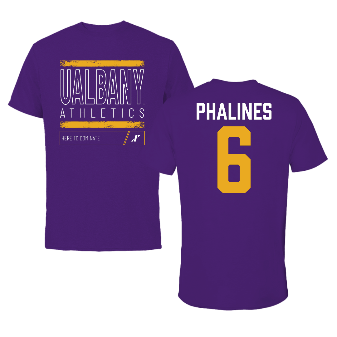 University at Albany Lacrosse Purple Dominate Tee - #6 Haley Phalines