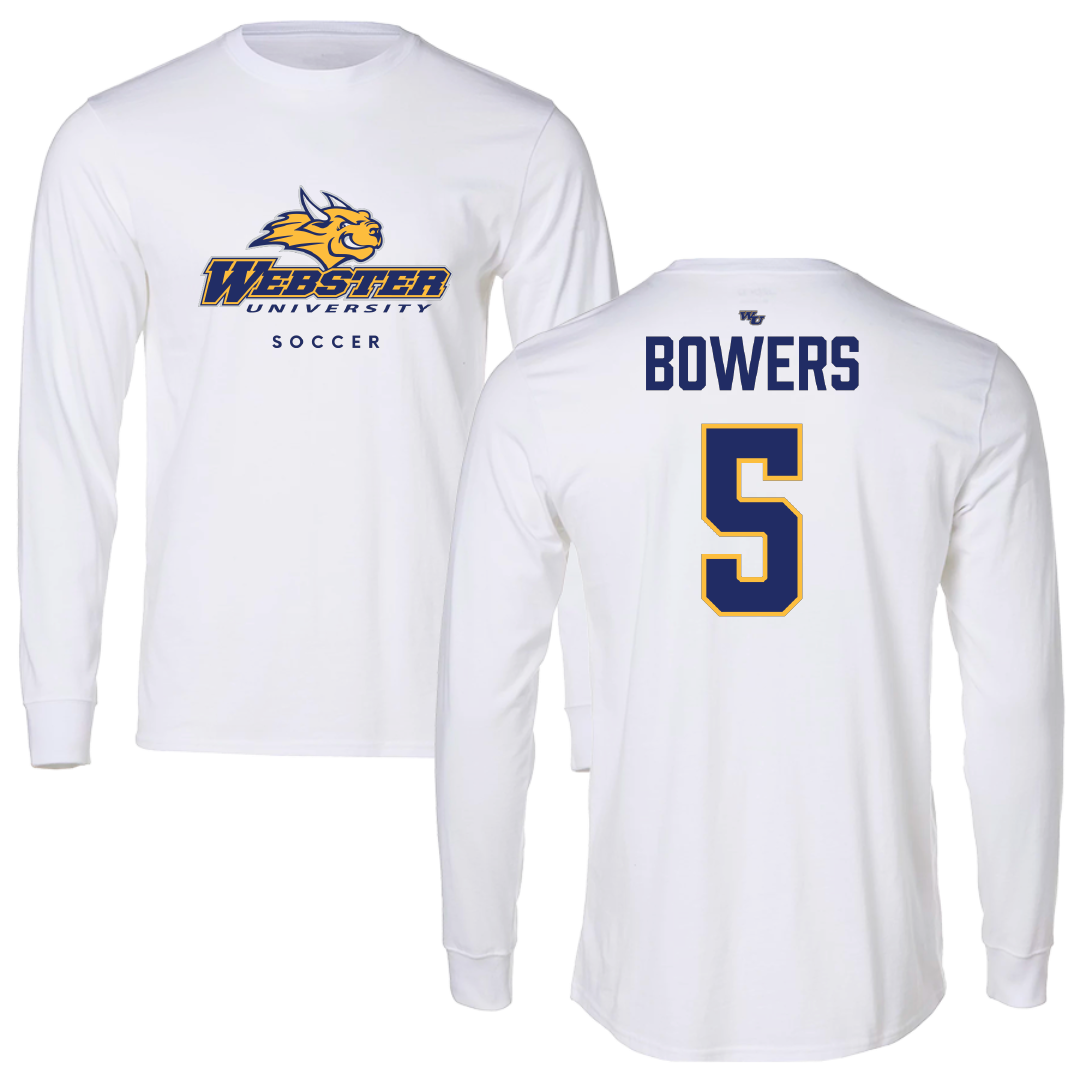Webster University Soccer (W) White Long Sleeve - #5 Gemma Bowers