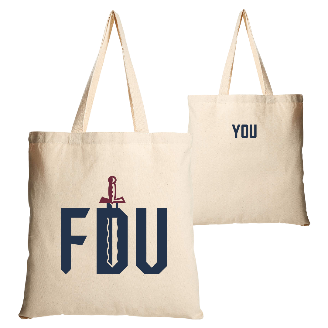 Fairleigh Dickinson University-Metropolitan Campus Golf Tan Canvas Tote Bag - Kaitlyn You