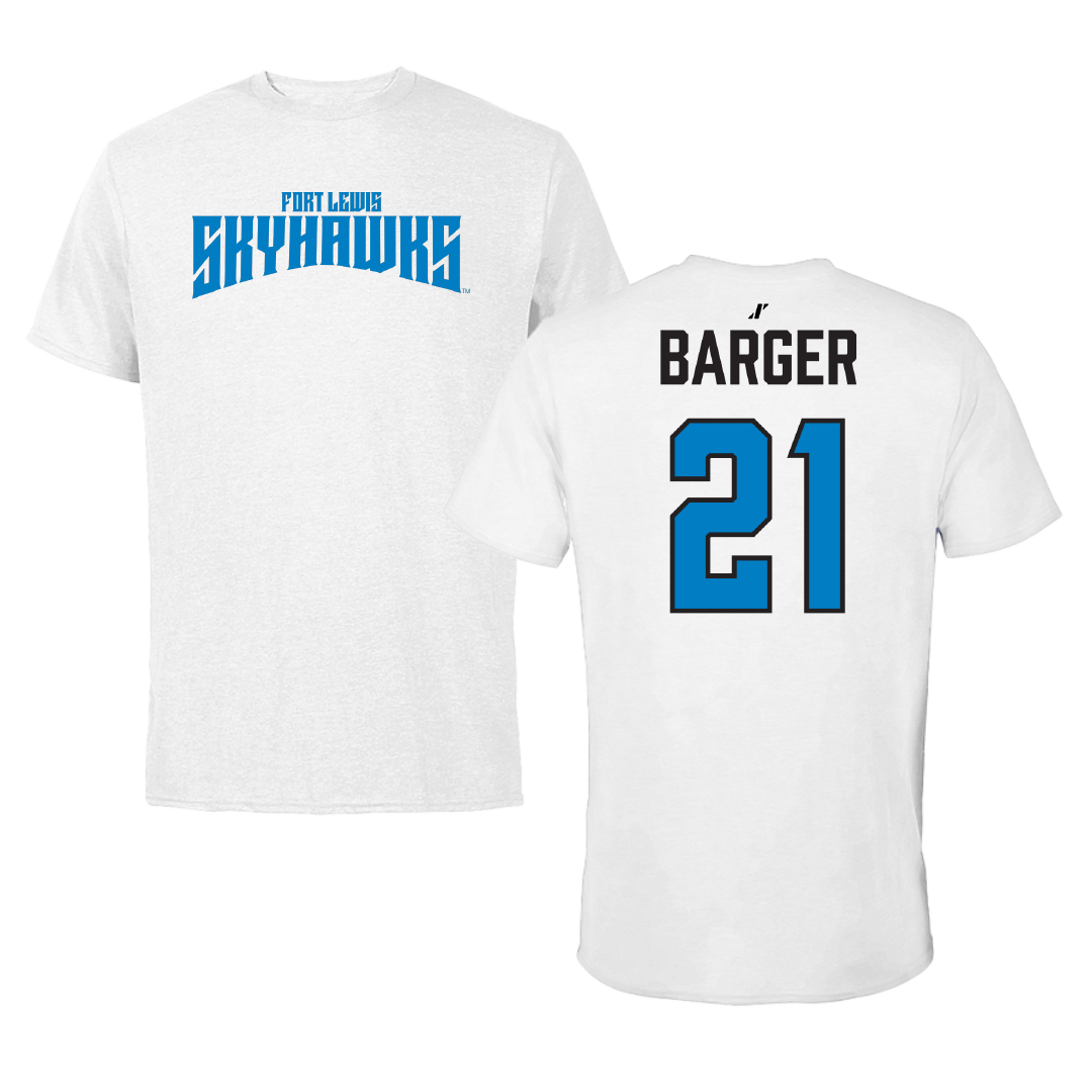 Fort Lewis College Basketball (M) White Classic Tee - #21 Garrett Barger