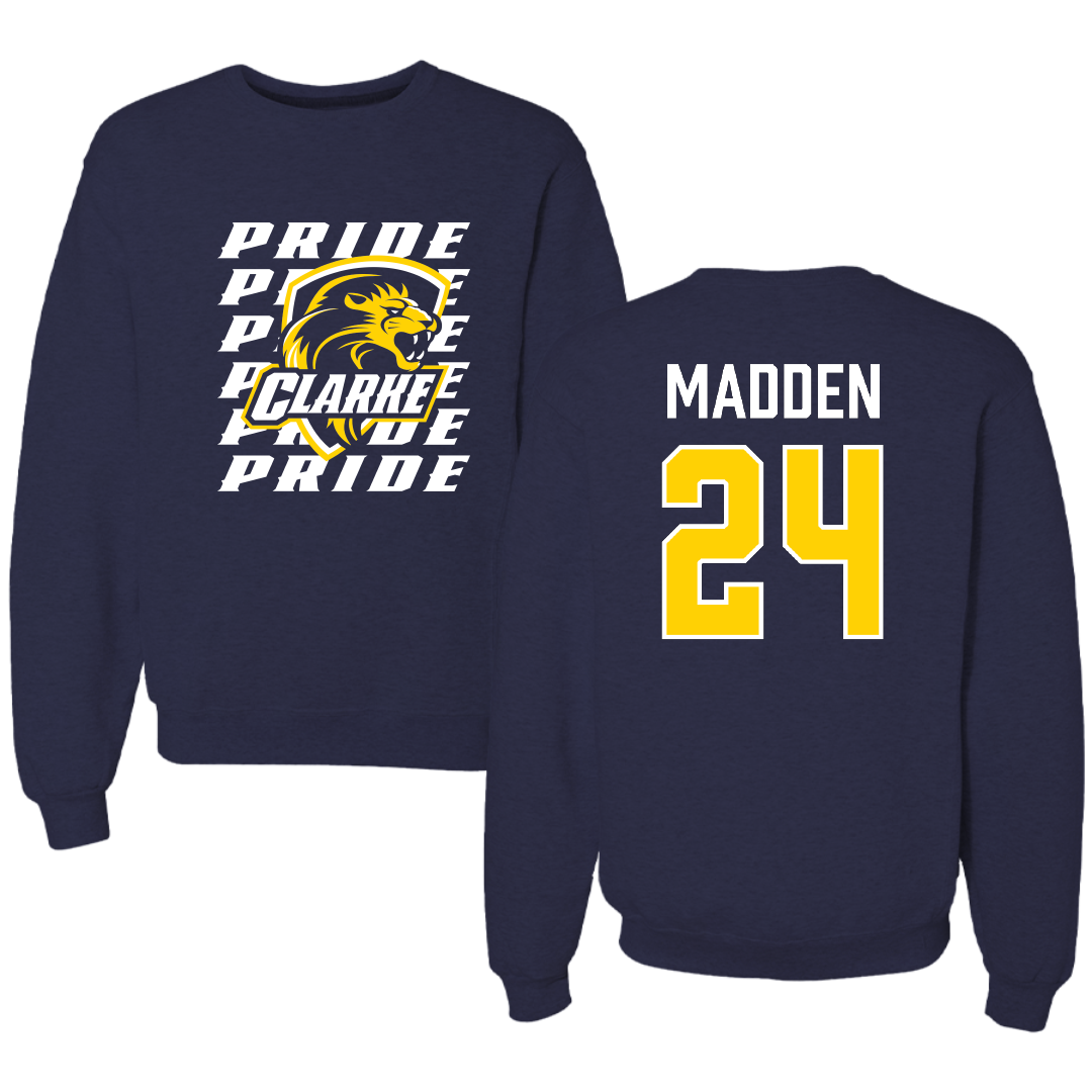 Clarke University Basketball (M) Navy General Crewneck - #24 Brian Madden