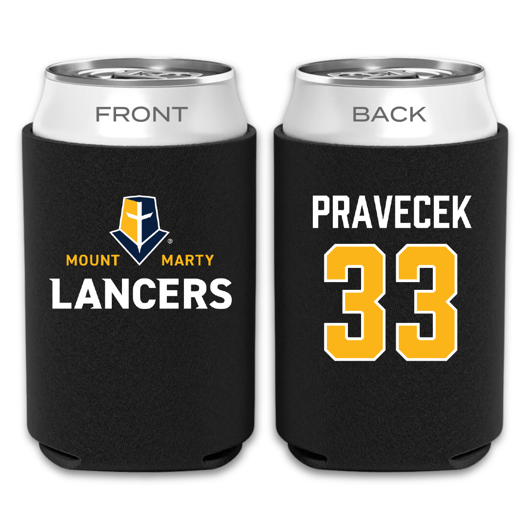 Mount Marty University Basketball (M) Black Can Cooler - #33 Braxton Pravecek