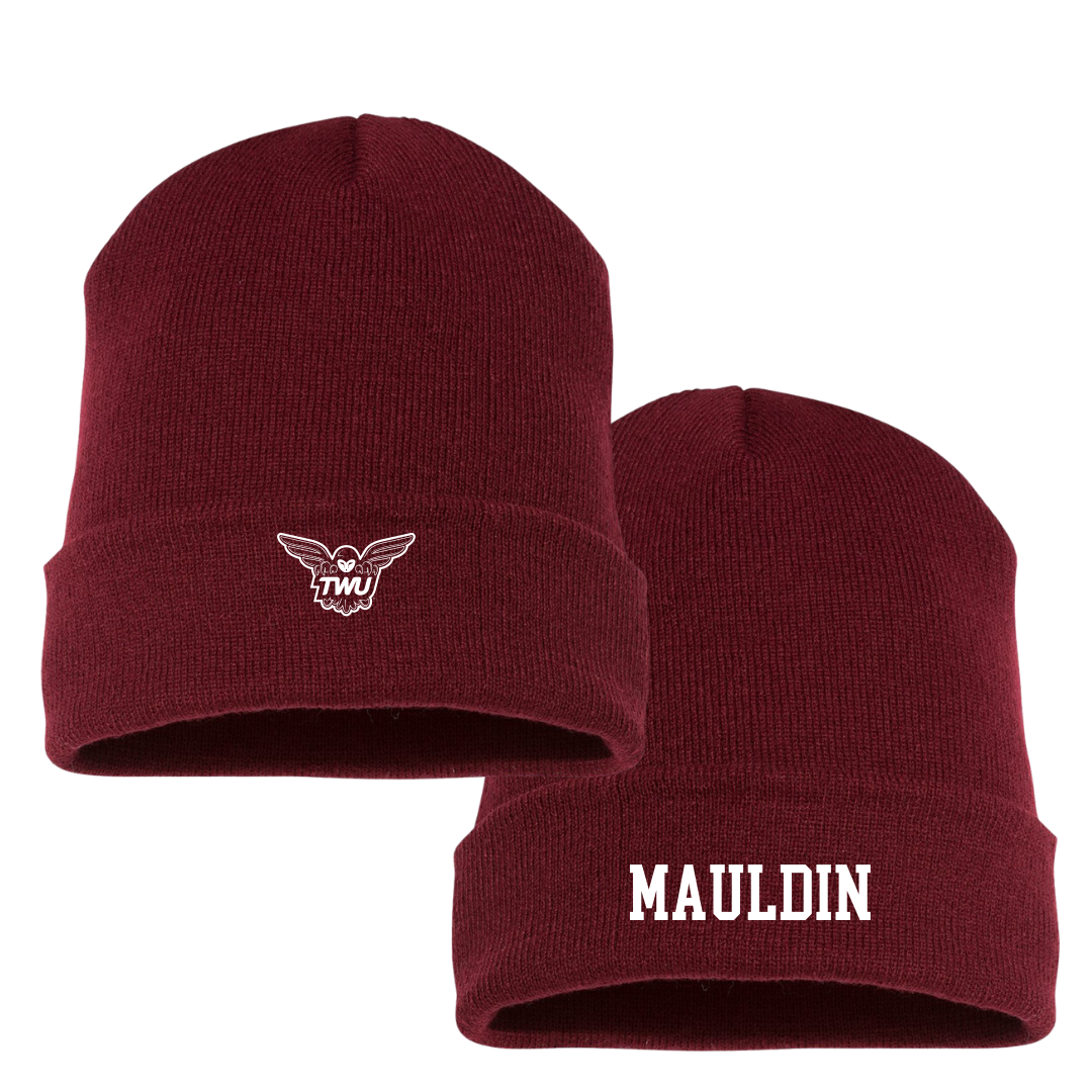Texas Woman's University Wrestling (W) Maroon Beanie - Adriana Mauldin
