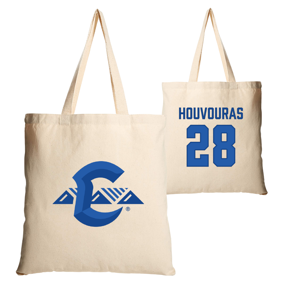 Chaminade University Baseball Tan Canvas Tote Bag - #28 Kooper Houvouras