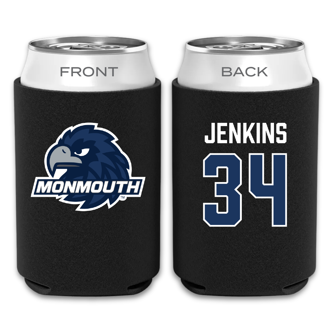 Monmouth University Lacrosse (M) Black Can Cooler - #34 JJ Jenkins