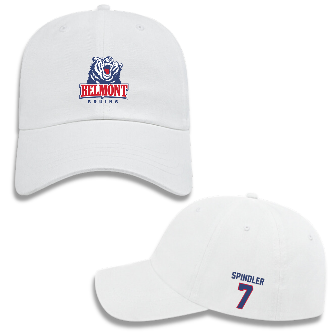 Belmont University Softball White Hat - #7 Rylee Spindler