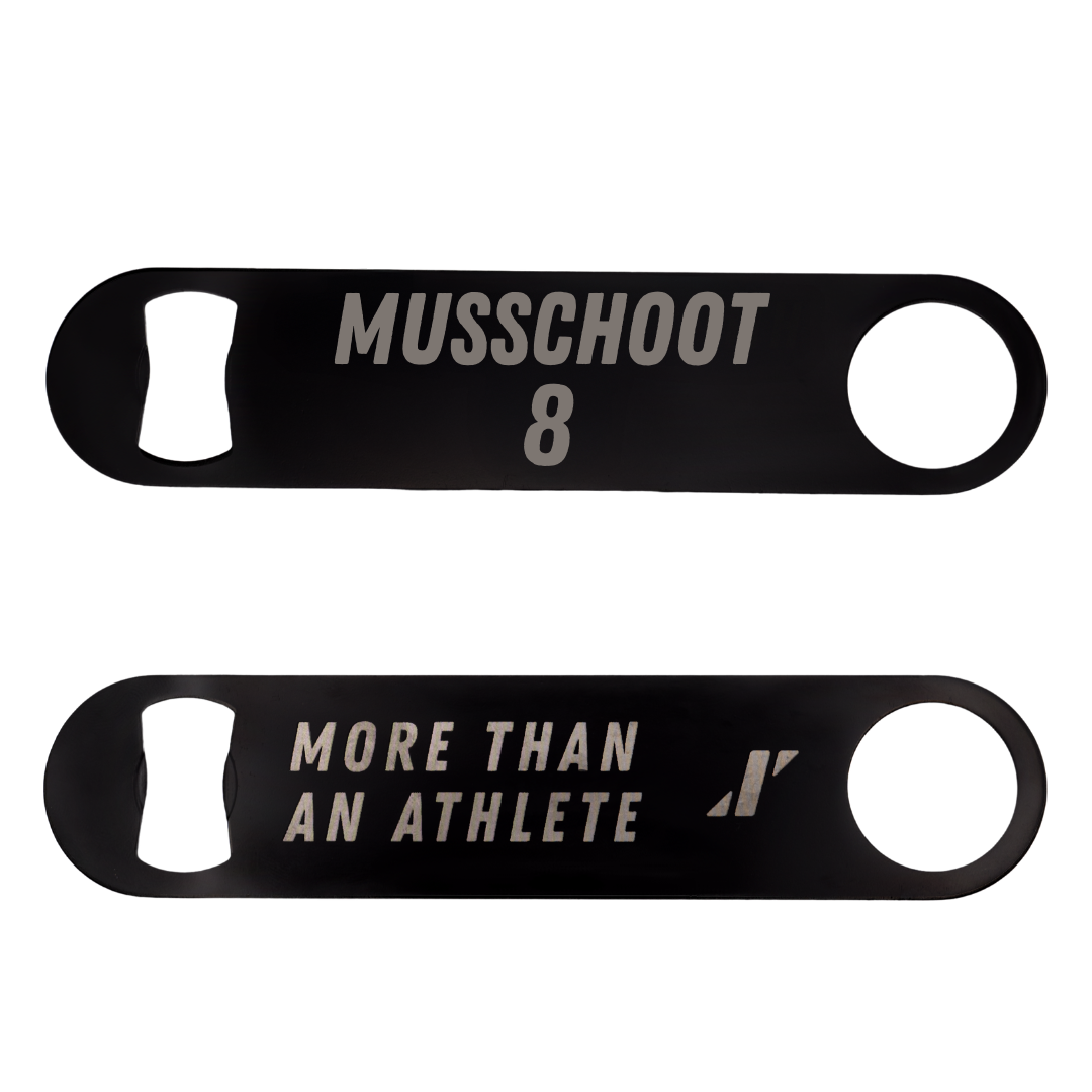 Bradley University Soccer Black Bottle Opener - #8 Cohen Musschoot