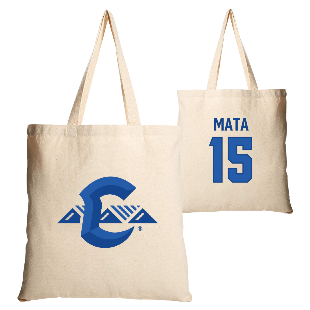 Chaminade University Baseball Tan Canvas Tote Bag - #15 Chris Mata