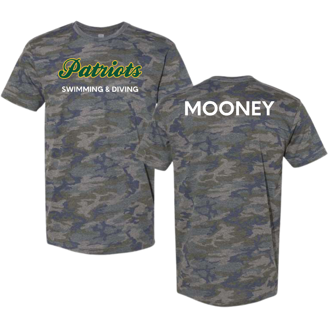 George Mason University Swimming & Diving Vintage Camo Tee - Regan Mooney