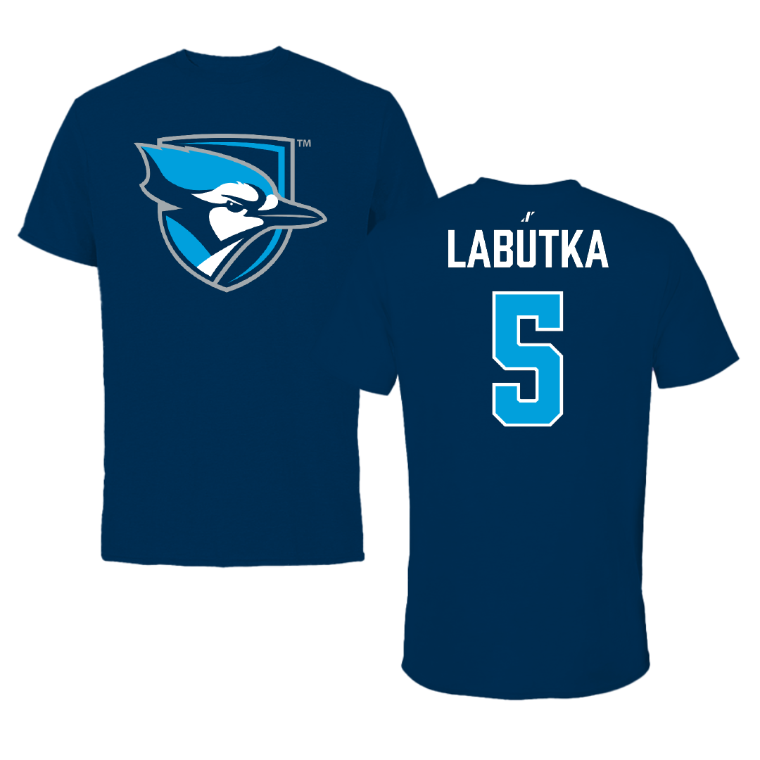 Elmhurst University Baseball Navy Mascot Performance Tee - #5 Benjamin Labutka