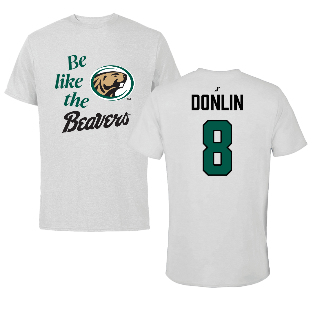 Bemidji State University Baseball Light Gray Be Like Us Tee - #8 Connor Donlin
