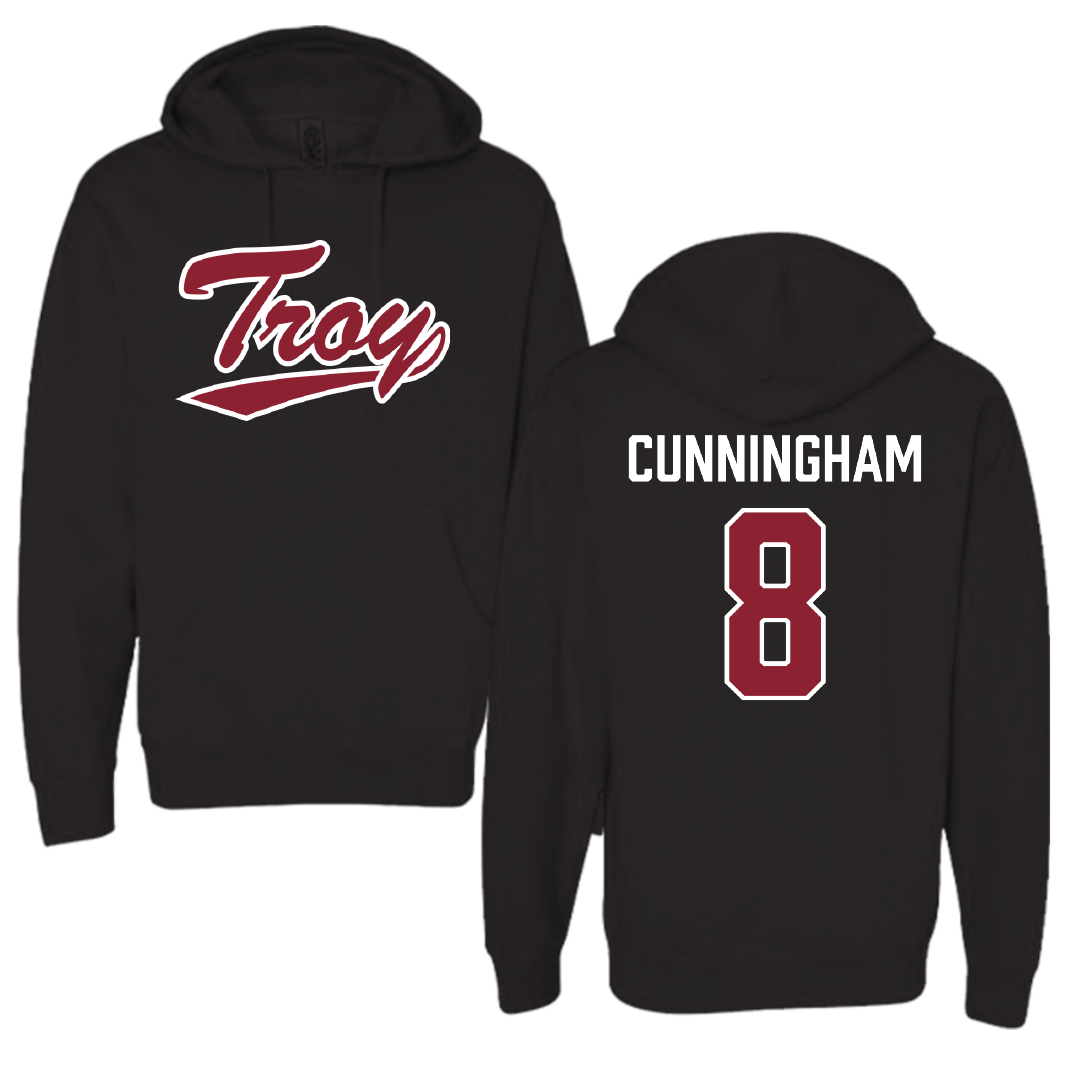Troy University Softball Black Hoodie - #8 Ella Cunningham